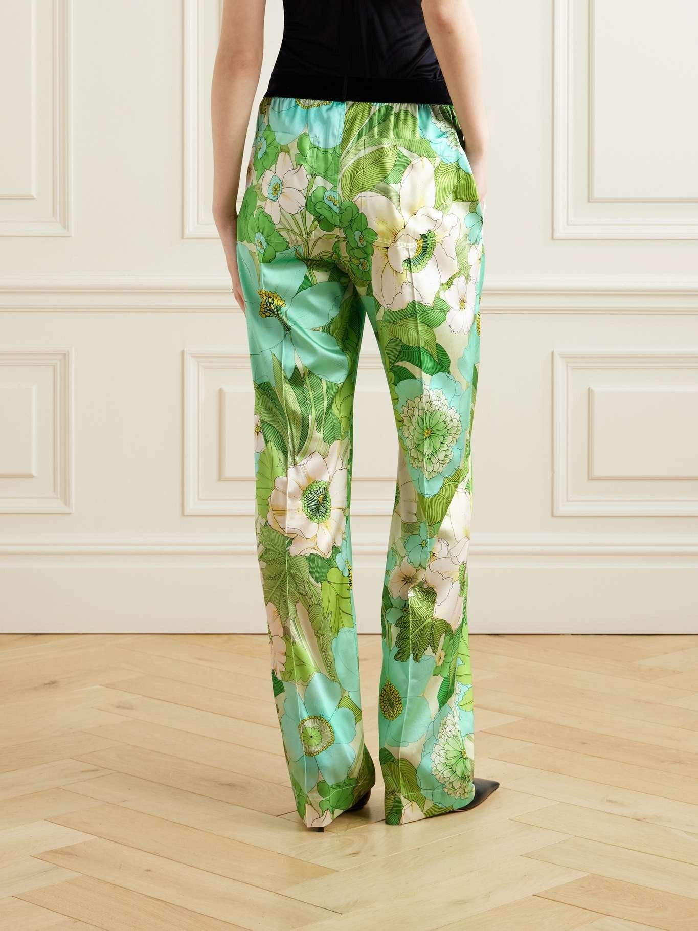 Tom Ford o1w1db10525 PAW397 Floral Print Pyjama Pant in Multicolor Size 28" / US 6 / IT 42 - 3 Thumbnail