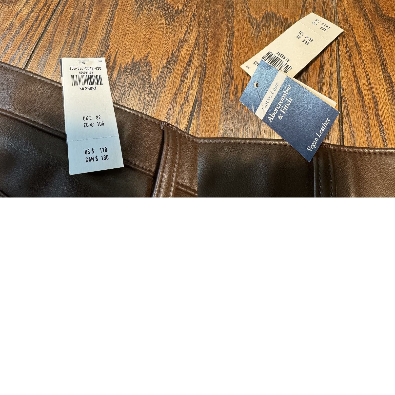 Abercrombie & Fitch VINTAGE Abercrombie & Fitch Faux Leather Women’s 36 High Rise 90’s Straight Jeans Womens Girls Size ONE SIZE - 9 Thumbnail