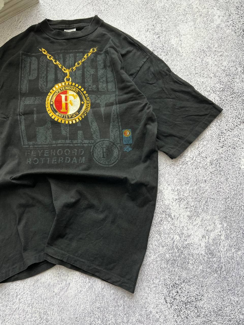 Vintage 90s FEYENOORD T SHIRT FOXTEE JERSEY VINTAGE RARE Size US L / EU 52-54 / 3 - 13 Thumbnail