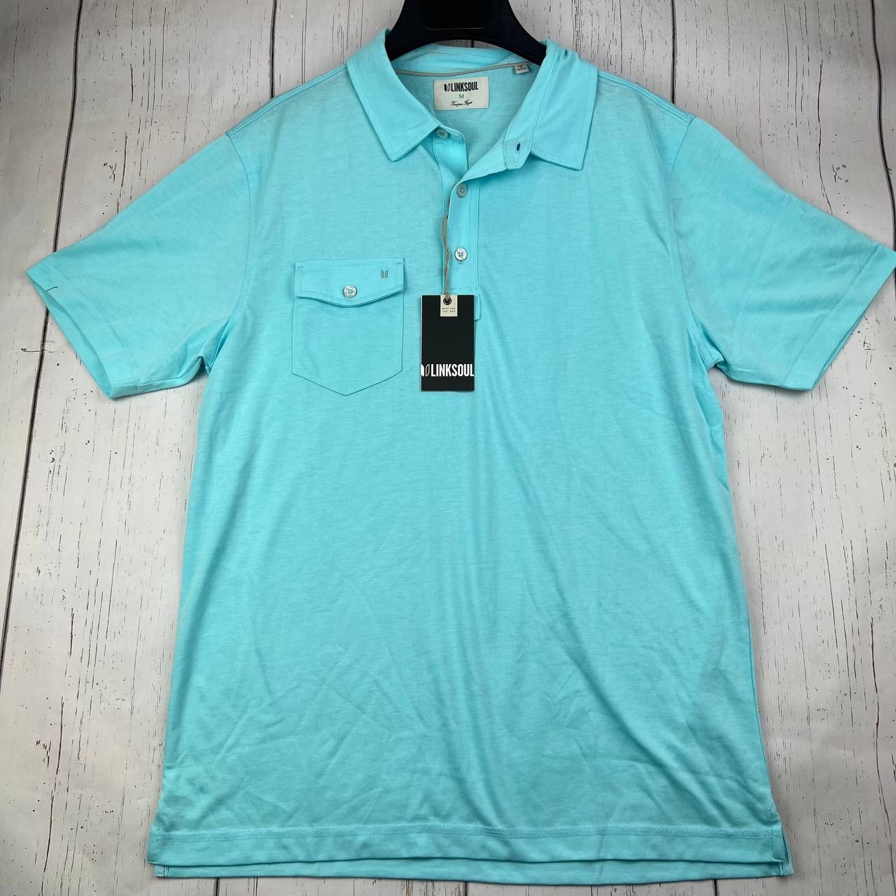 Other LinkSoul Golf Plain Medium Tempus Fugit Buttoned Down Polo Size US M / EU 48-50 / 2 - 1 Thumbnail