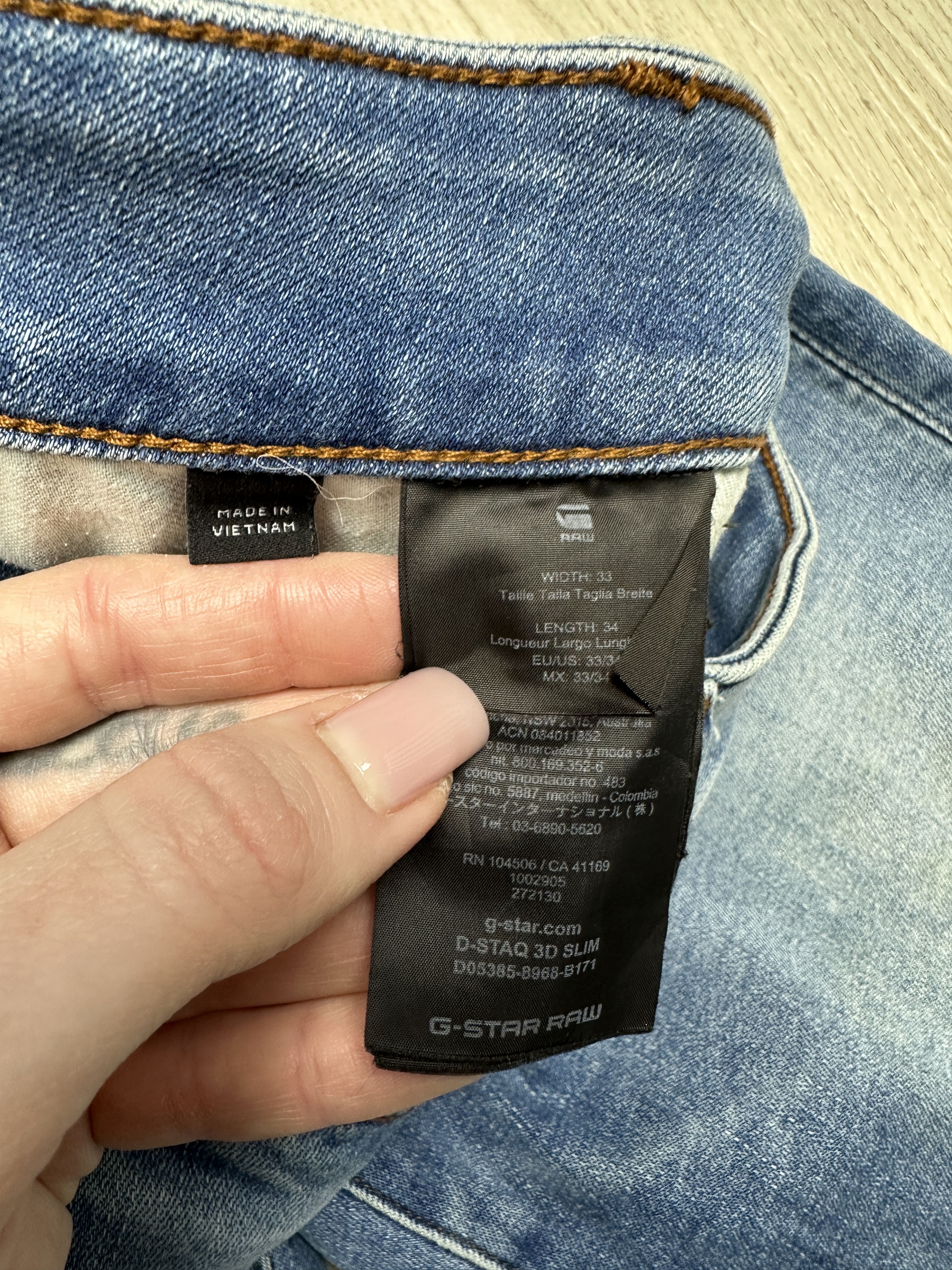 G-Star G Star Raw Mens D-Staq 3D Skinny Denim Pants Jeans Size US 33 - 8 Thumbnail