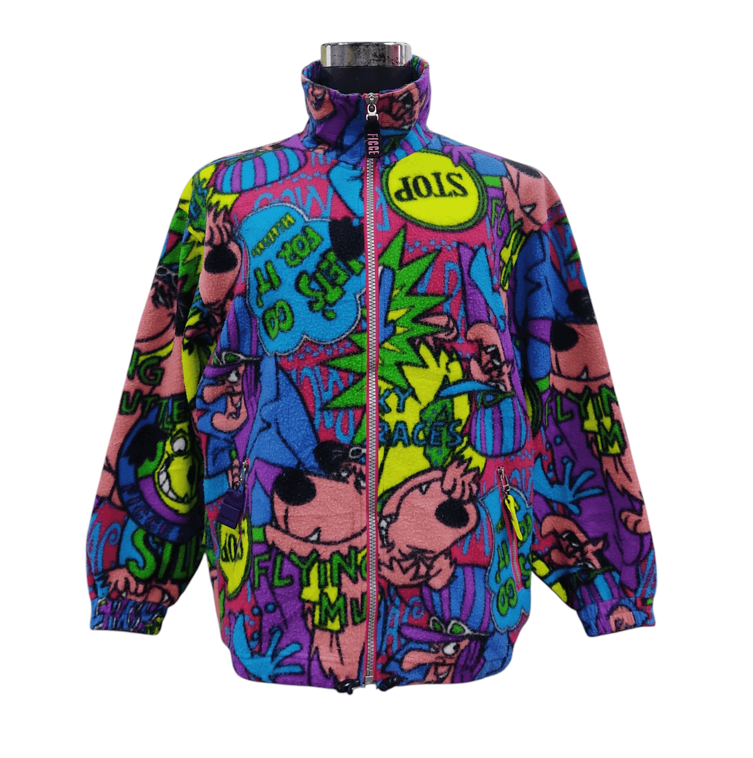 Yoshiyuki Konishi Vintage FICCE Sports Wacky Races AOP Fleece Jacket Size US L / EU 52-54 / 3 - 1 Thumbnail