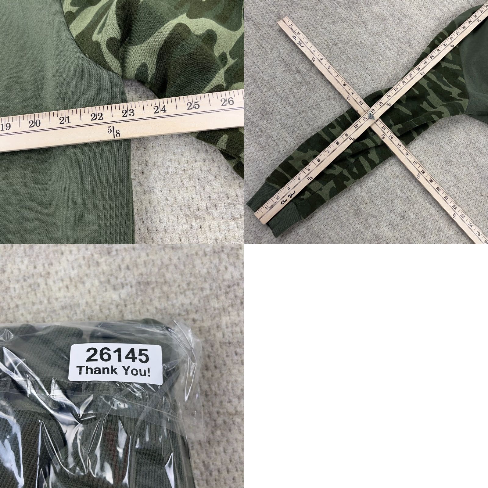 Puma PUMA Hoodie Men Large Green Camo Sweatshirt Army Military Pullover Logo 90s Modern Mens Size US L / EU 52-54 / 3 - 8 Thumbnail