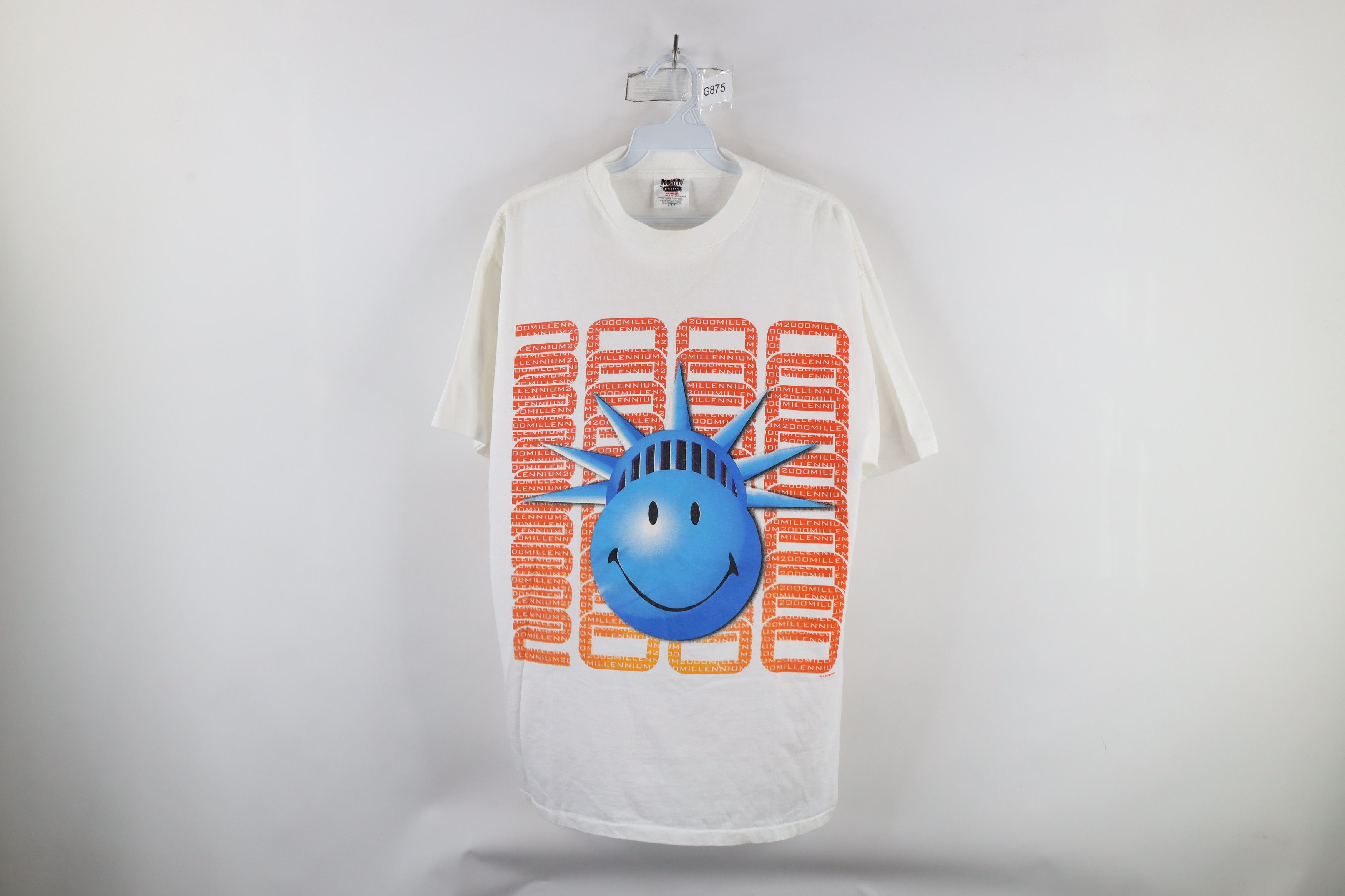 Vintage Vintage Y2K 2000 Millennium Face Statue of Liberty T-Shirt Size US L / EU 52-54 / 3 - 1 Thumbnail
