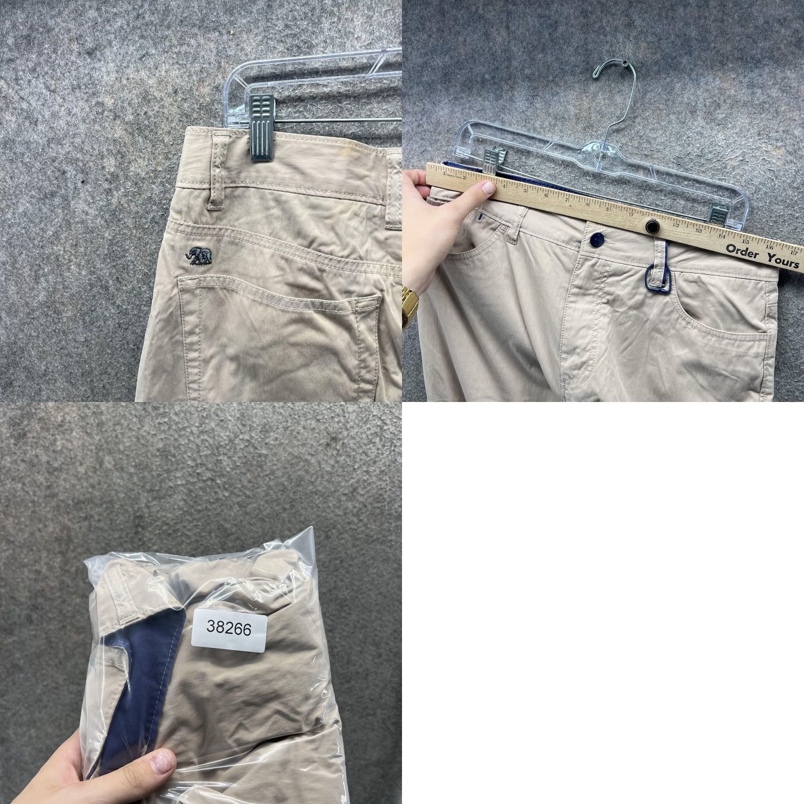 johnnie-O johnnie-O Pants Mens 32x32 Khaki Prep-Formance Stretch Golf Casual Chino Size US 32 / EU 48 - 8 Thumbnail