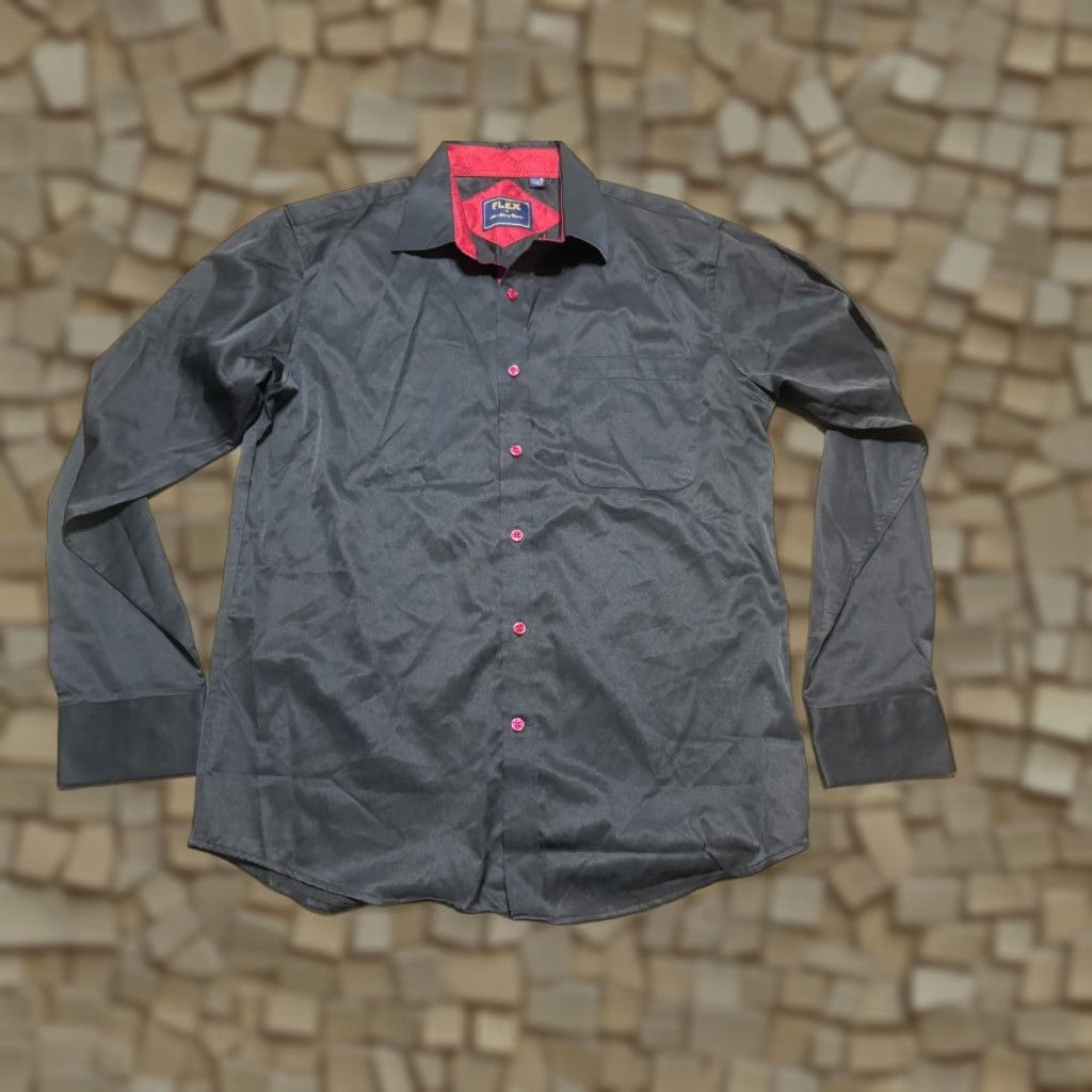 Vintage Flex Shirt Men's Small Black Short/Long Sleeve Button-Up Front Pocket Shirt Size US S / EU 44-46 / 1 - 1 Thumbnail