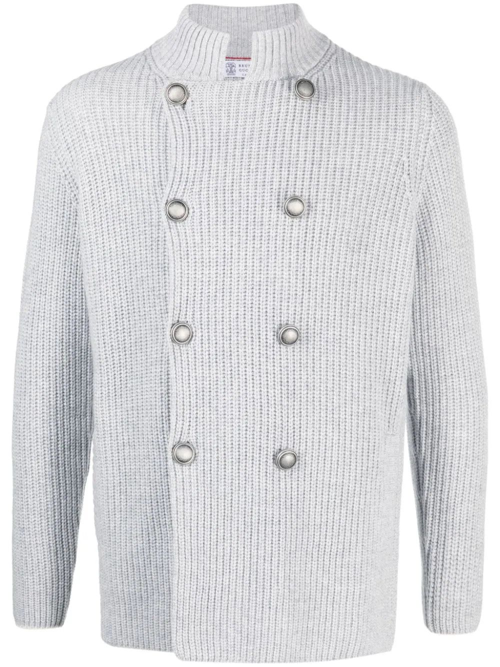 Brunello Cucinelli o1w1db10924 Cardigan in Light Grey Size US M / EU 48-50 / 2 - 1 Thumbnail