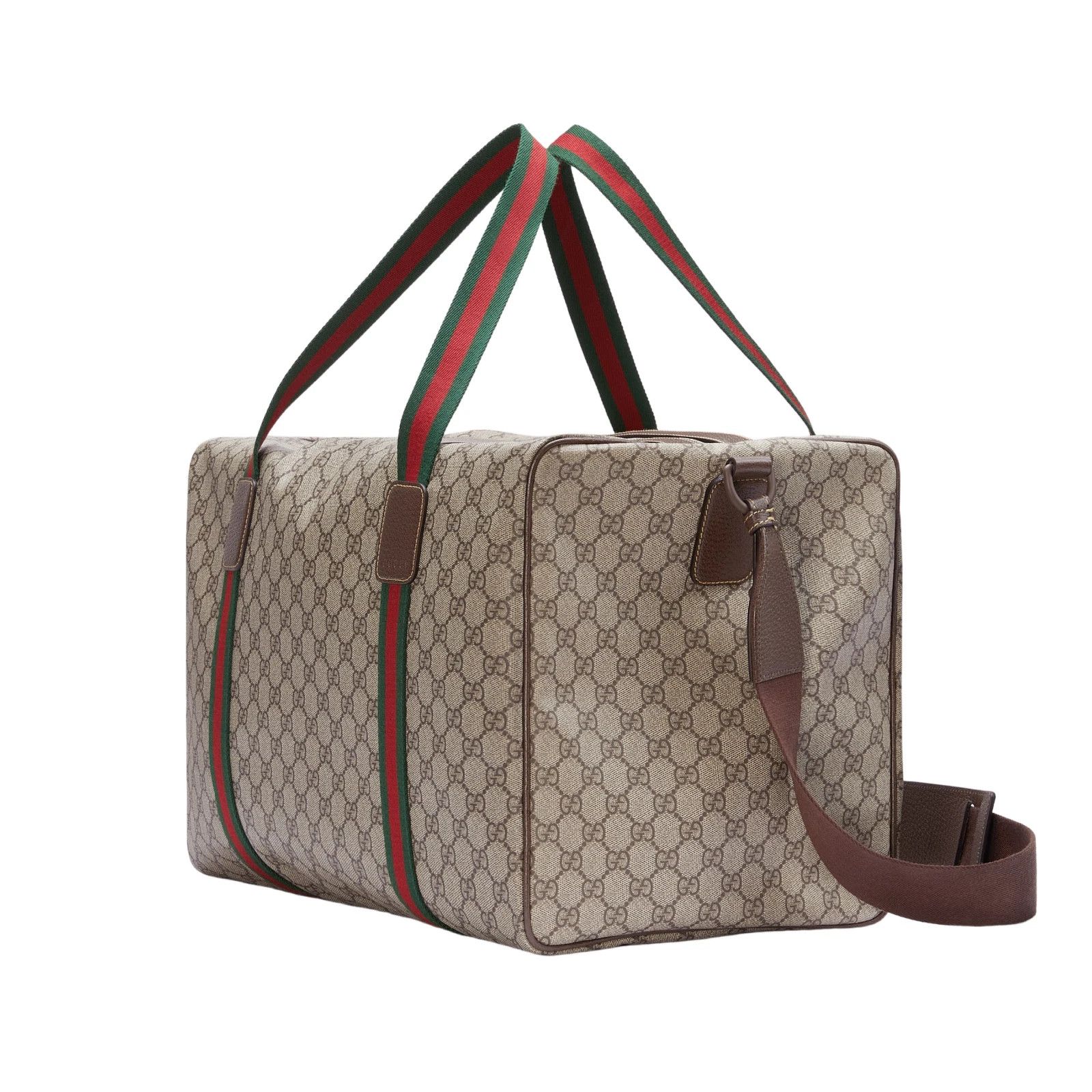 Gucci GUCCI $2150 GG Canvas Web Med Duffle New Authentic Size ONE SIZE - 2 Thumbnail