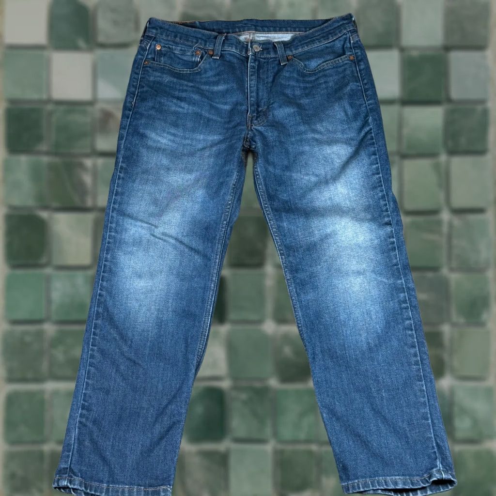Denime Levi's 514 Jeans 34x28 Inseam 28" Straight Fit Denim Pants Medium Blue Wash Mens Jeans Regular Waist 34 Size US 34 / EU 50 - 1 Thumbnail