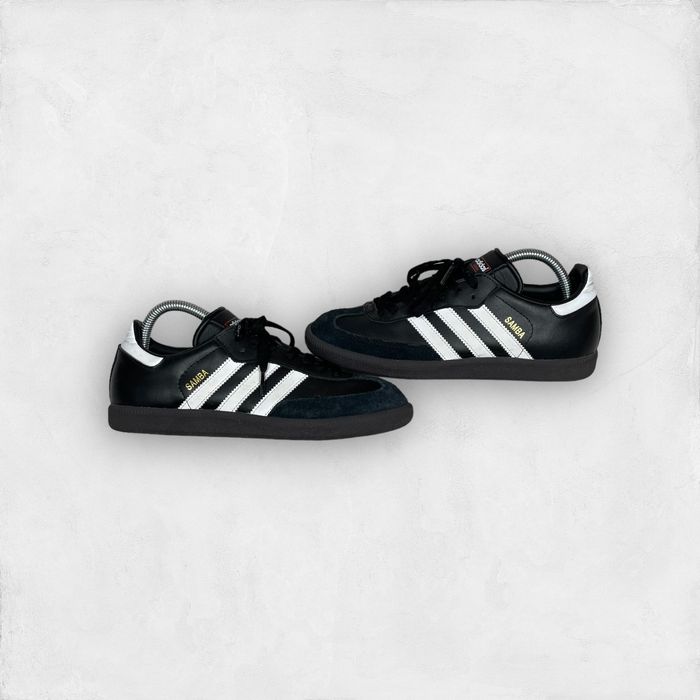 Adidas Adidas Samba 019000 Men's Core Black White Leather Shoes