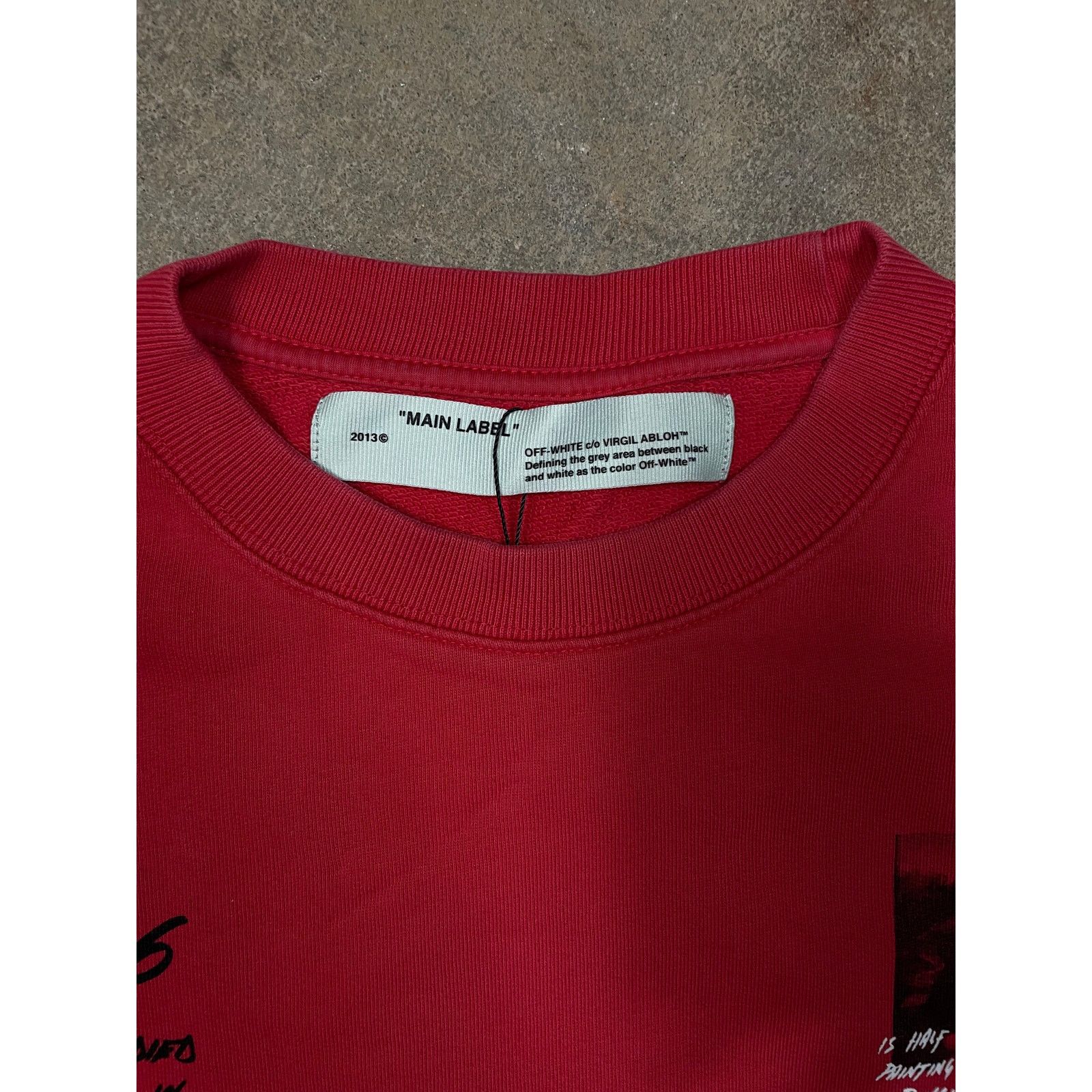 Off-White Off-White Crewneck Red Mona Lisa Medium Used Size US M / EU 48-50 / 2 - 3 Thumbnail