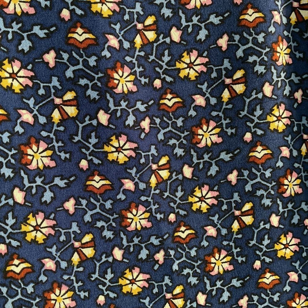 Tory Burch Tori Burch Womens Size XS Blue Floral Silk Mini Sheath Dress Size XS / US 0-2 / IT 36-38 - 8 Thumbnail