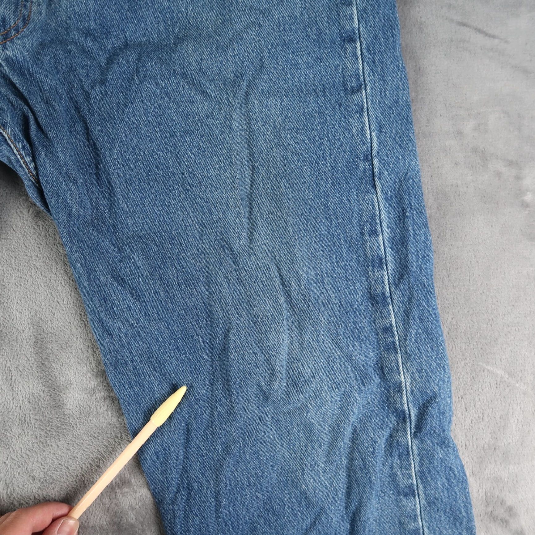 Levi's VINTAGE Levi's 501 Jeans Mens Blue 90s Denim Straight 5-Pocket USA Made Belt Loops 40x34 (38x33) Regular Fit Size US 40 / EU 56 - 5 Thumbnail