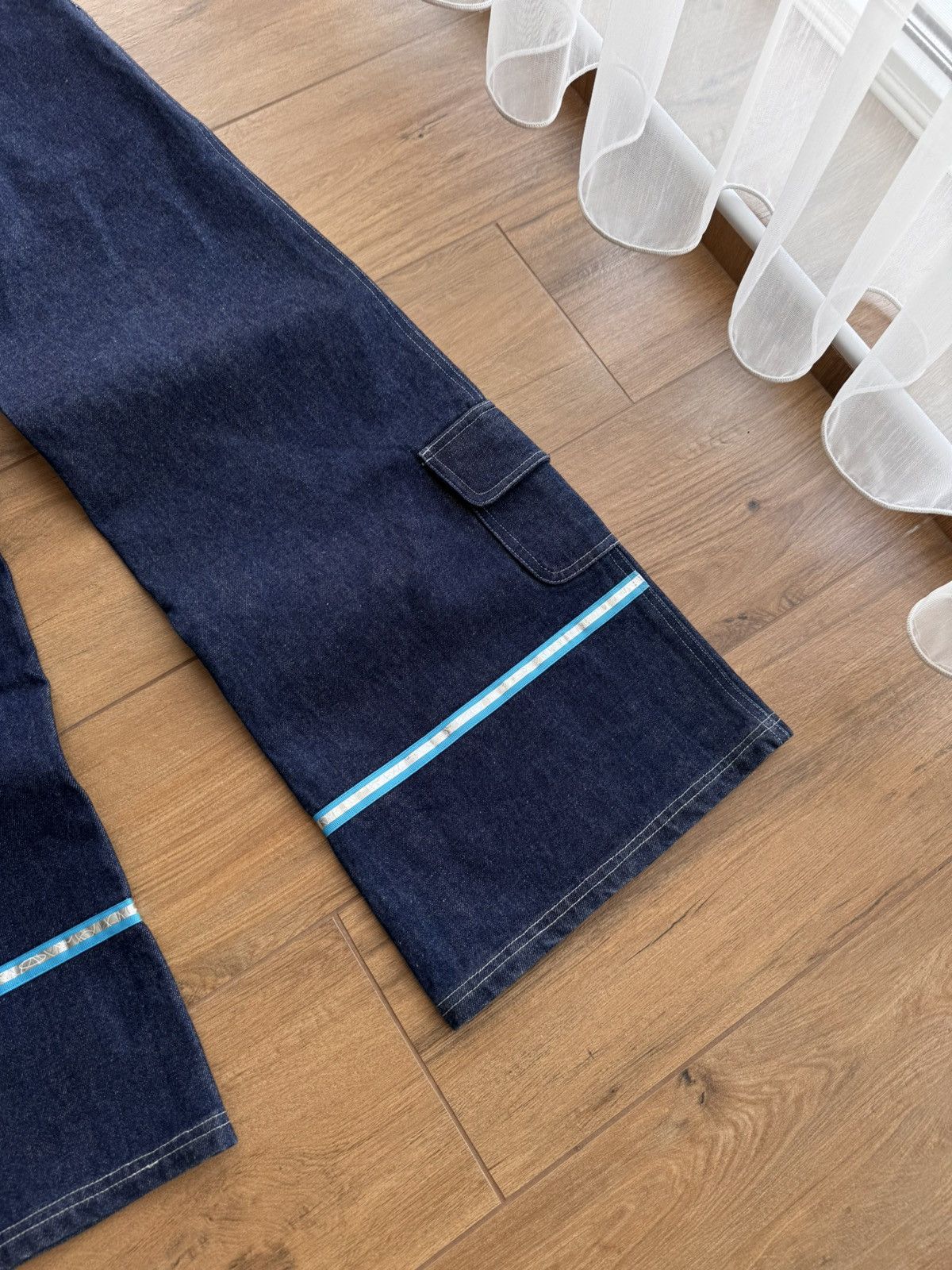Japanese Brand × Vintage Vintage Auruze for Beau Baker 90s Skate Wide Leg Denim Jeans Size US 30 / EU 46 - 17 Thumbnail