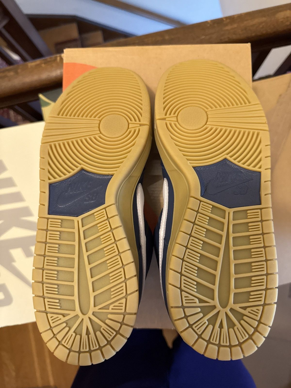 Nike Nike SB Dunk Low Pro Navy/White-Navy Size US 9.5 / EU 42-43 - 6 Thumbnail