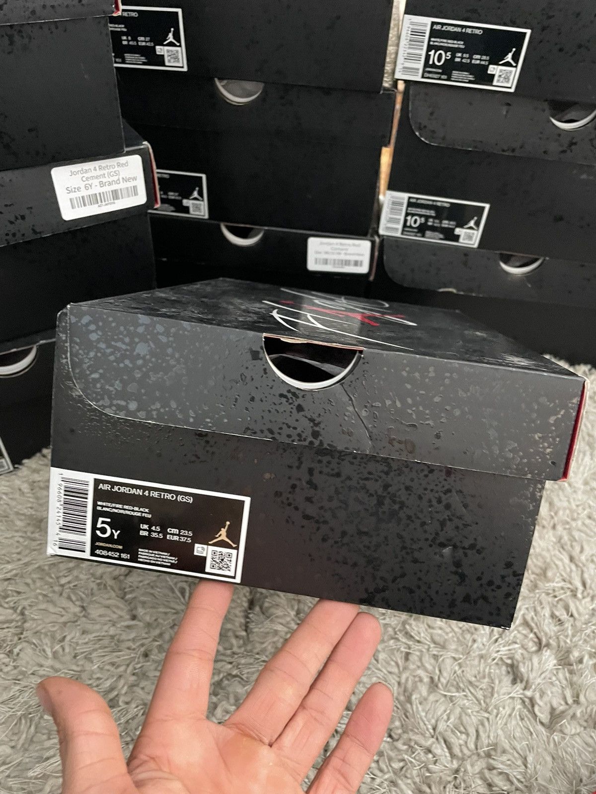 Jordan Brand Jordan 4 Red Cement Size US 5 / EU 37 - 9 Thumbnail