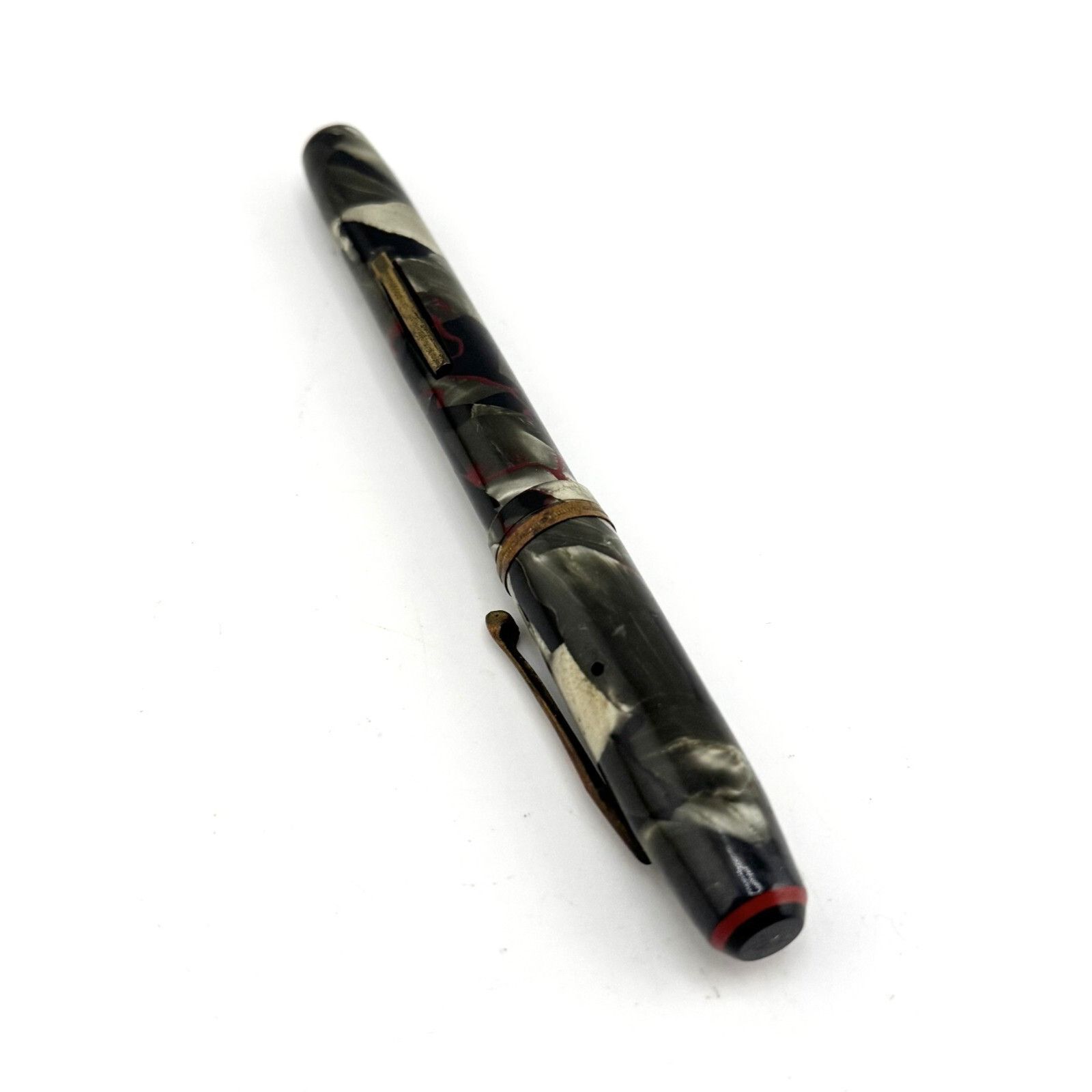 Vintage Vintage Used Wearever Supreme Fountain Pen Red Onyx Marble D Size ONE SIZE - 3 Thumbnail
