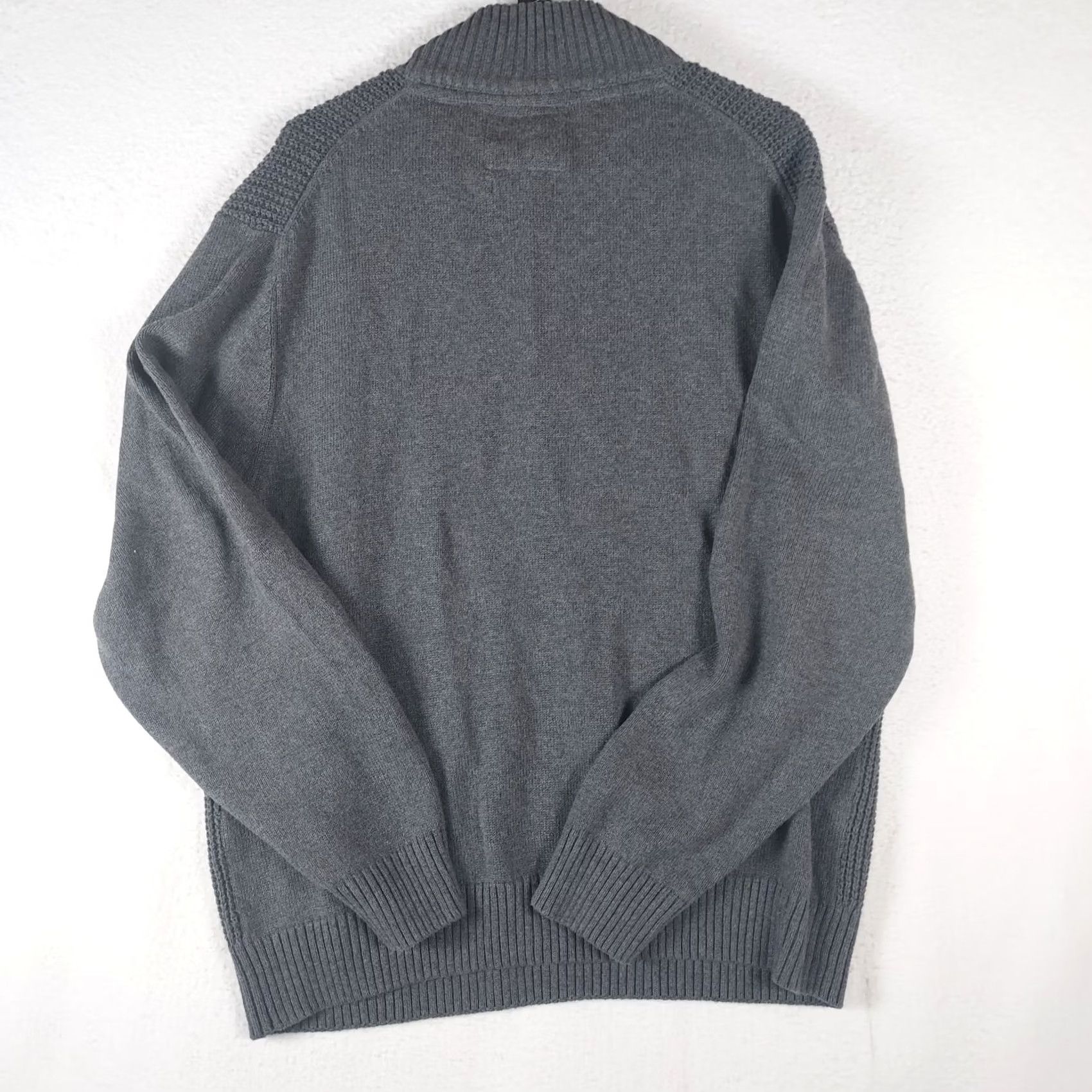 Weatherproof Weatherproof XL Men’s Gray 100% Cotton Knit Pullover Sweater Half Zip Casual Shirt Mens Regular Long Sleeve Mock Neck Zip Knit Winter Fall Clothing Size US XL / EU 56 / 4 - 2 Thumbnail