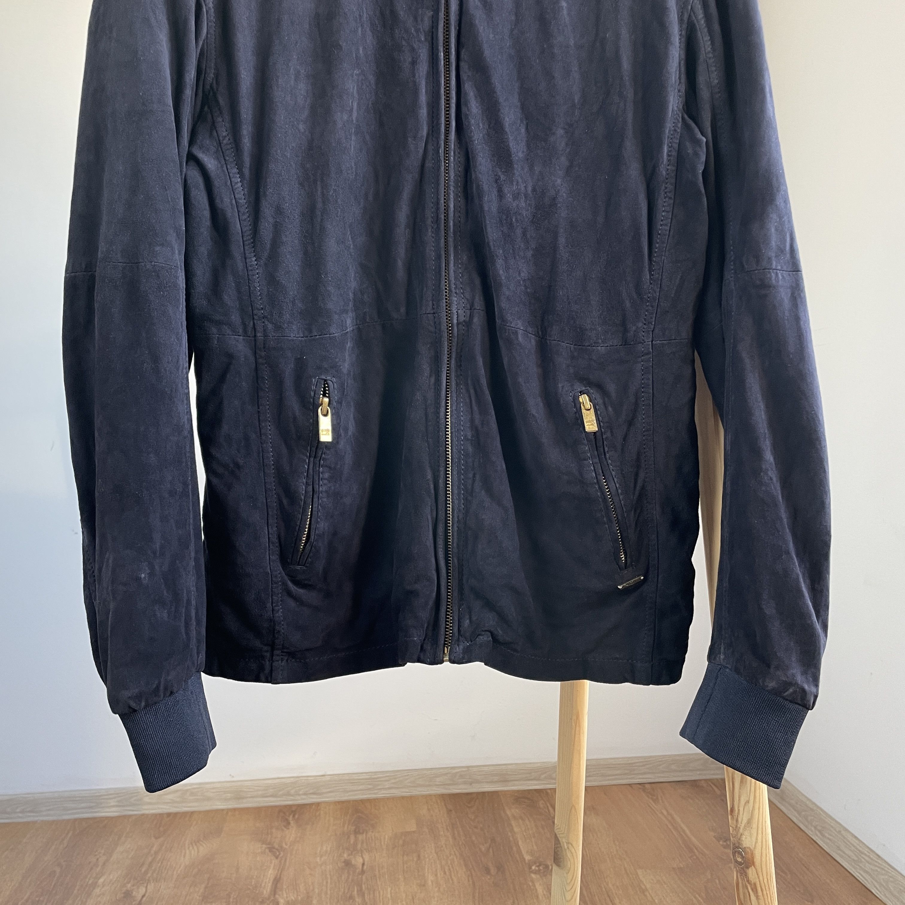 Scotch & Soda Scotch & Soda Purple Suede Leather Bomber Jacket Size L Size US L / EU 52-54 / 3 - 5 Thumbnail