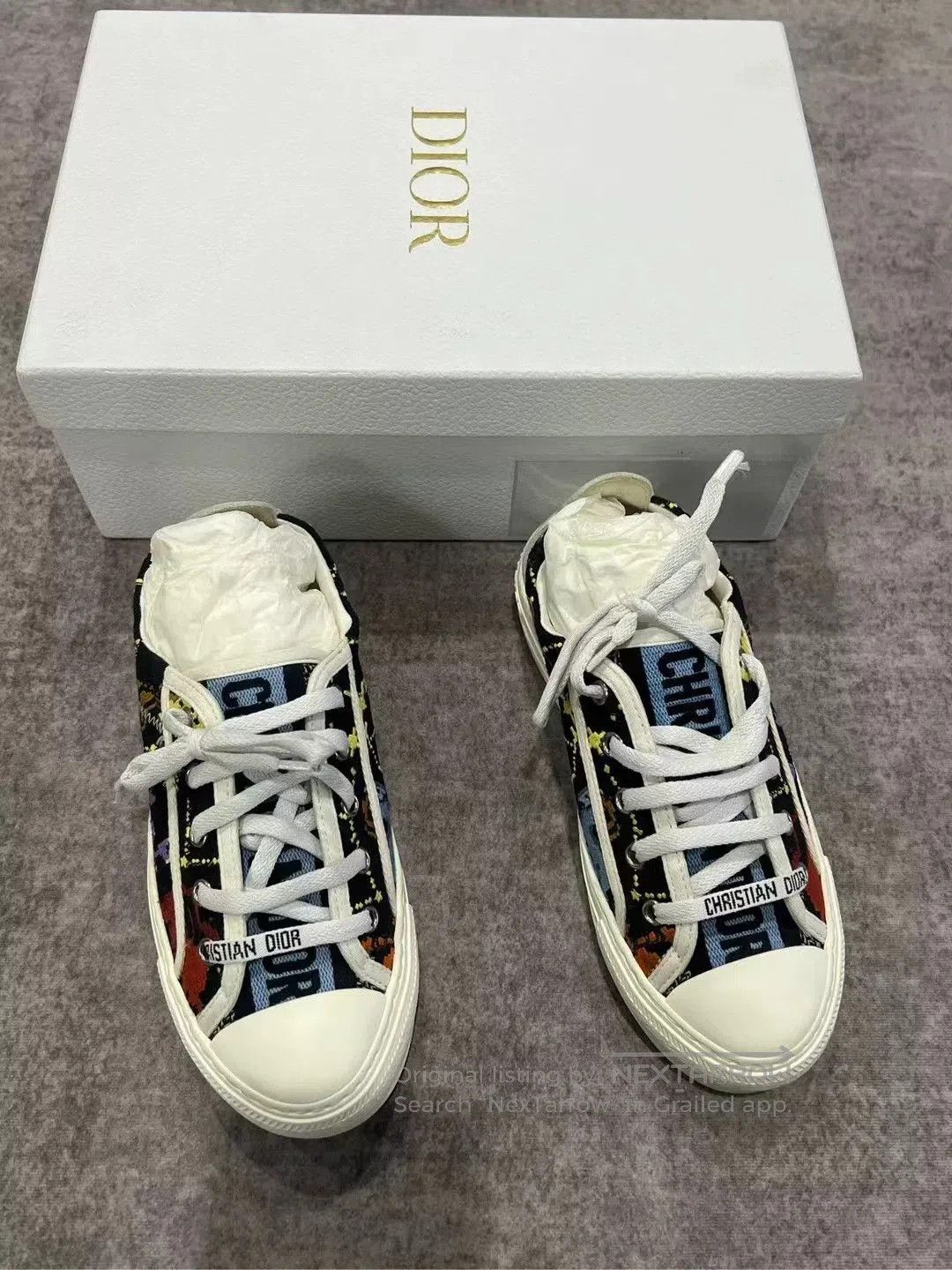 Dior Dior Floral Print Sneakers. Size US 4 / IT 34 - 1 Thumbnail