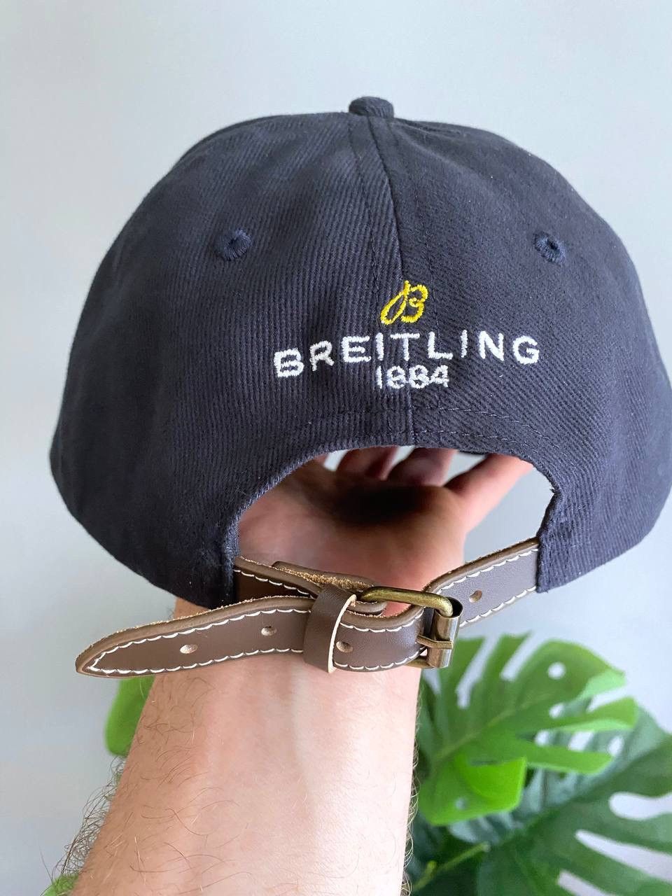 Breitling Breitling Watch Men's Navy Basebal Cap Leather Strap, OS Size ONE SIZE - 8 Thumbnail