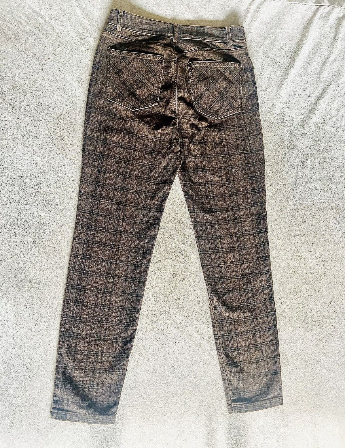 Vintage Peruvian Connection Plaid Denim Jeans (Mocha) - 8 Size 30" / US 8 / IT 44 - 4 Thumbnail