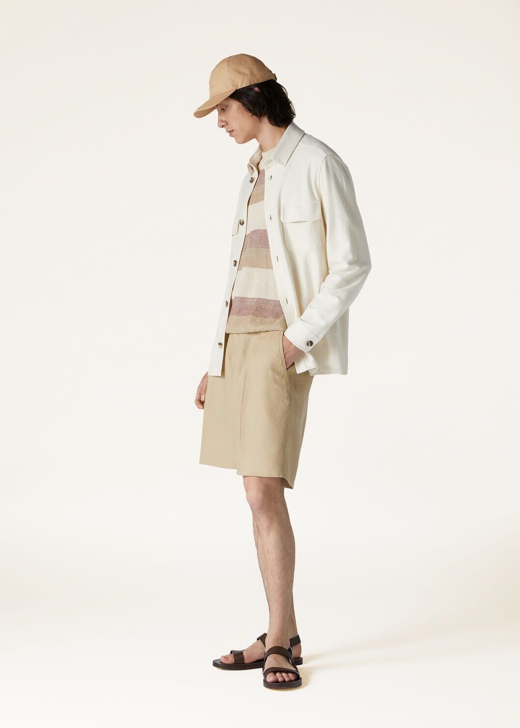o1w1db10125 FAN9600 Hotaka Overshirt in White