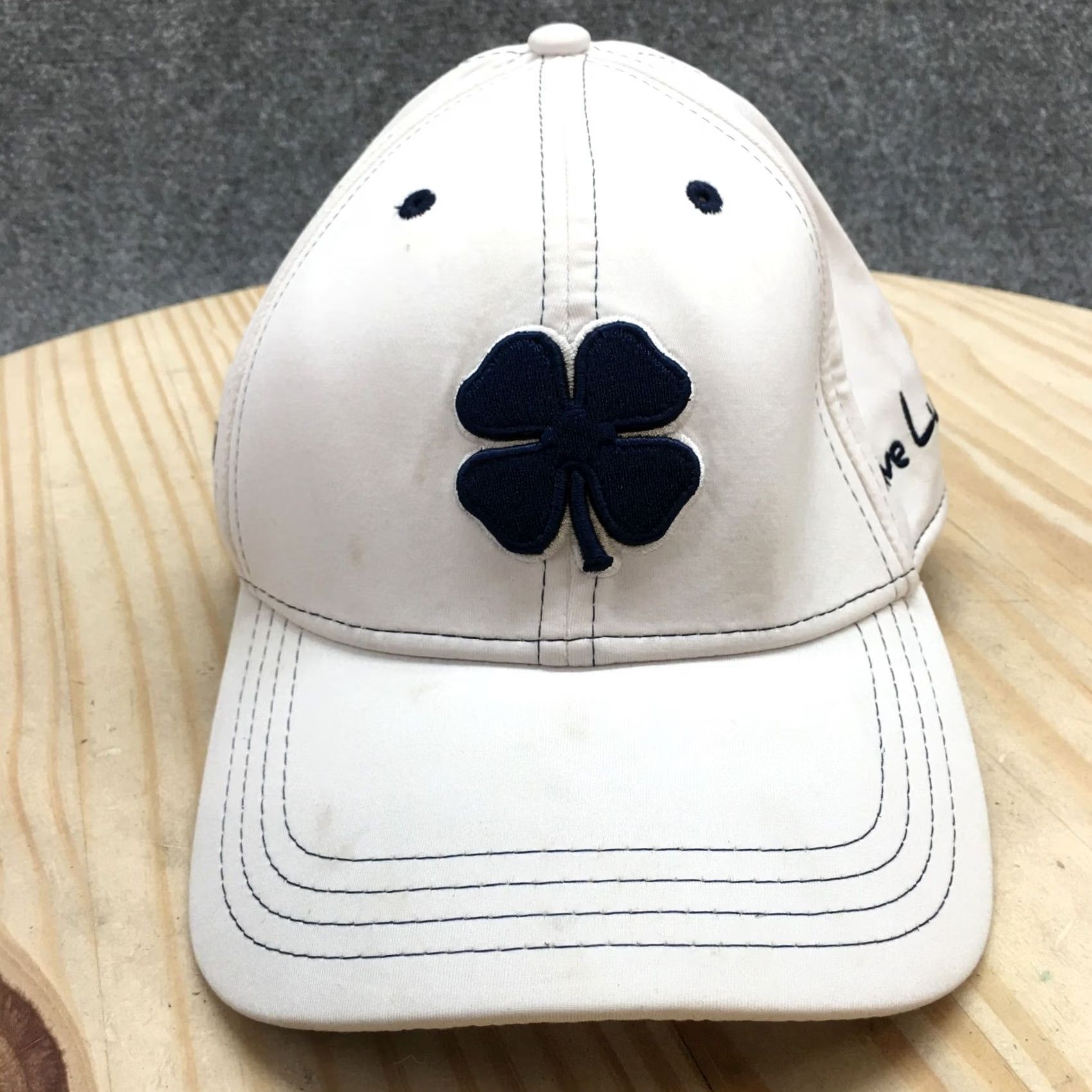 Vintage Black Clover Baseball Hat Prestwick Mens White L-XL Adjustable Embroidered Logo Size ONE SIZE - 2 Thumbnail
