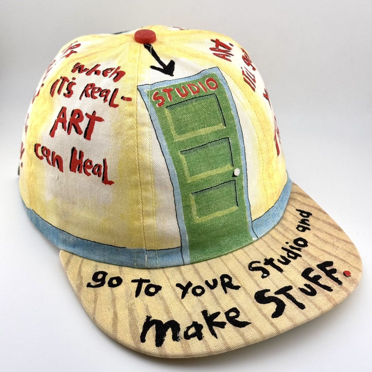 Vintage Vintage 90s Fred Babb Go To Your Studio Art To Wear USA Cap Size ONE SIZE - 6 Thumbnail