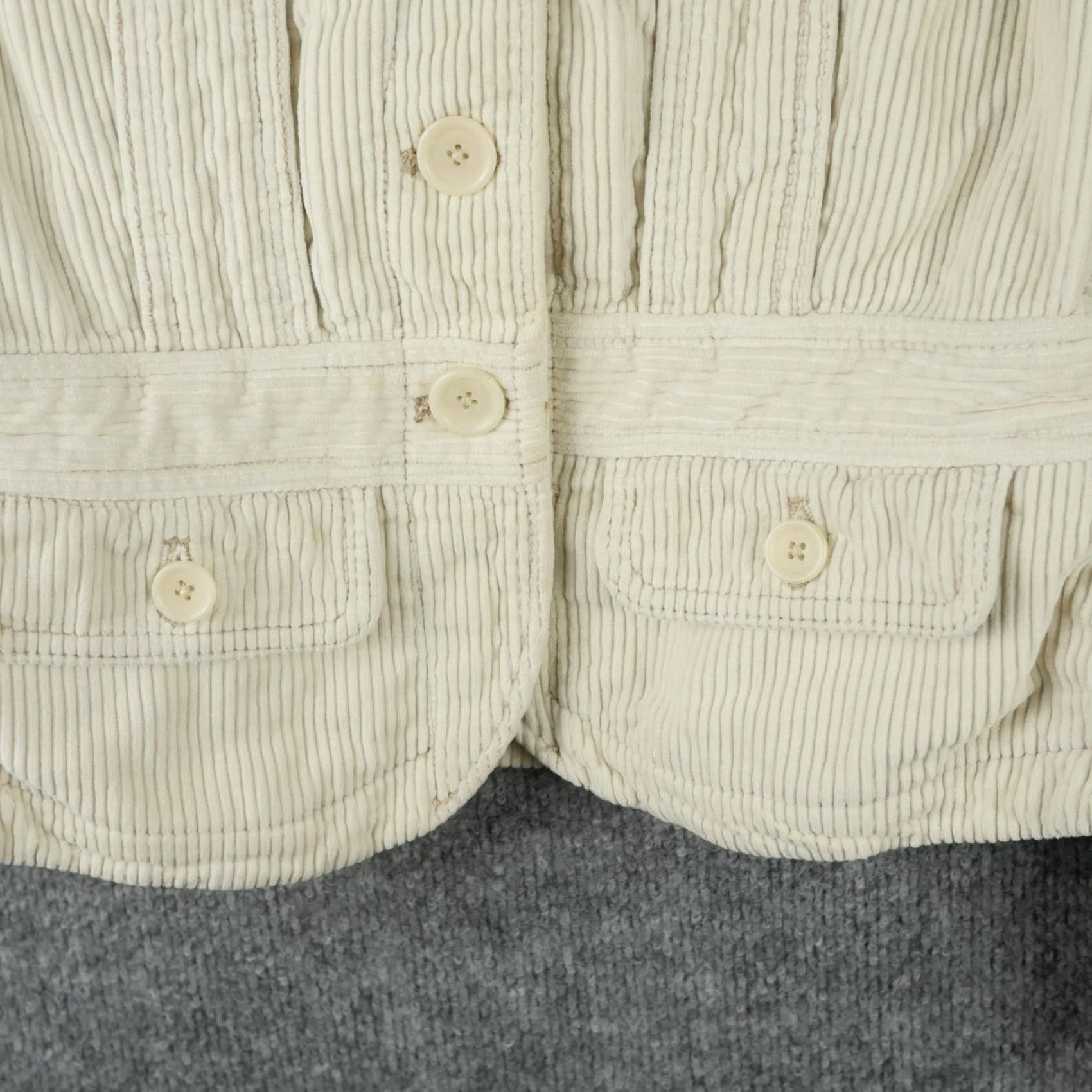Polo Ralph Lauren Ralph Lauren Jacket Womens Small White Corduroy Button Front Pockets Polo Jeans Size 28" / US 6 / IT 42 - 7 Thumbnail
