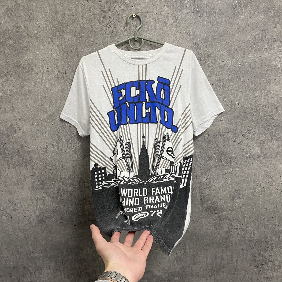 Ecko Unltd. Vintage Ecko Unltd T Shirt Big Logo Baggy Y2K Avantgarde 90s Size US M / EU 48-50 / 2 - 2 Thumbnail