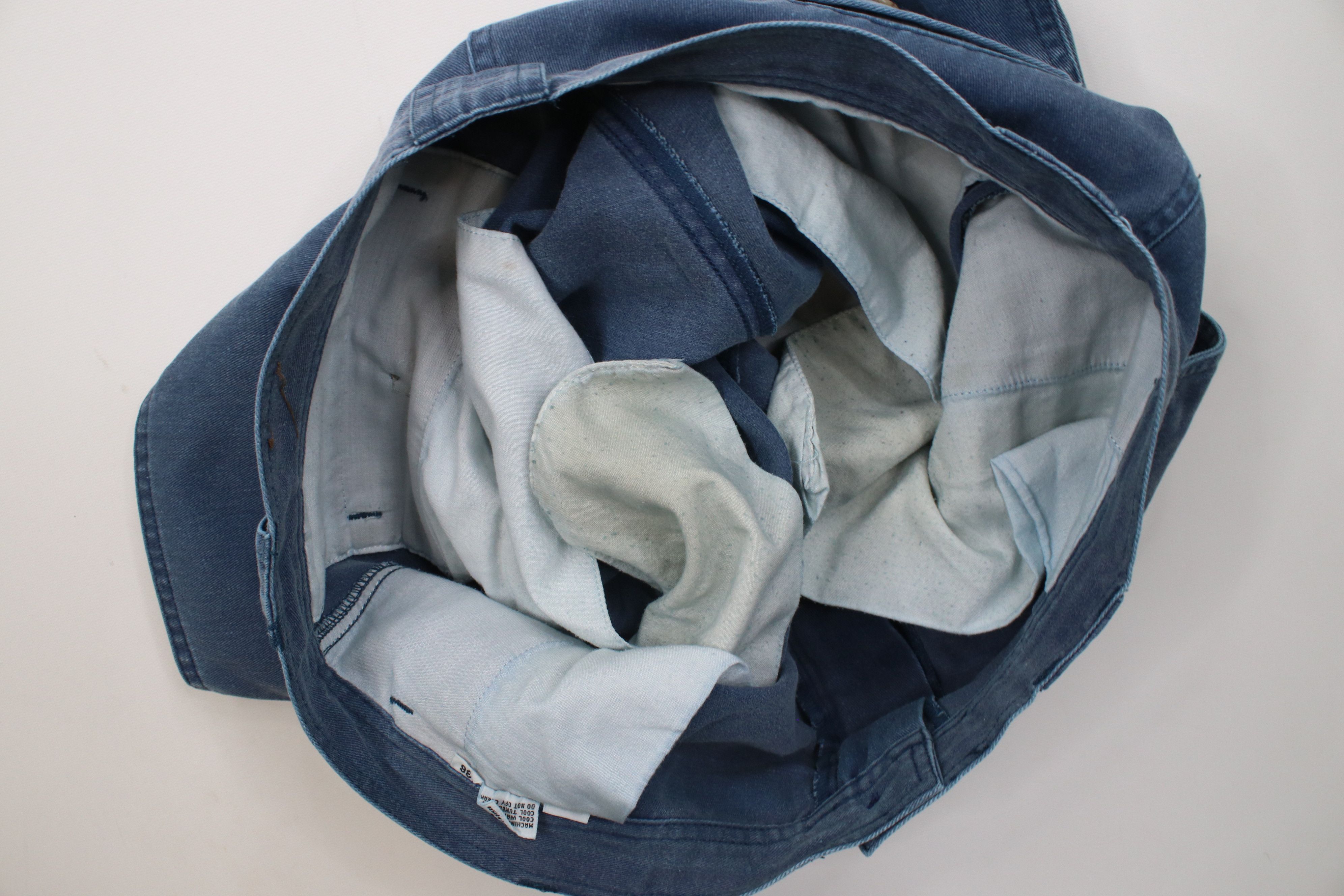 Vintage Vintage 90s Streetwear Stonewash Baggy Cargo Shorts Blue Size US 36 / EU 52 - 8 Thumbnail