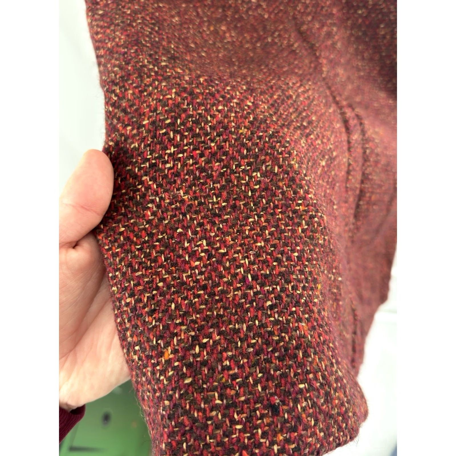 Max Mara Max Mara Wool Knitted Red Skirt S Women Midi Skirt, Cargo Style, 90s Luxary City Preppy Italy Woman Clothes, Wool Size 28" / US 6 / IT 42 - 5 Thumbnail