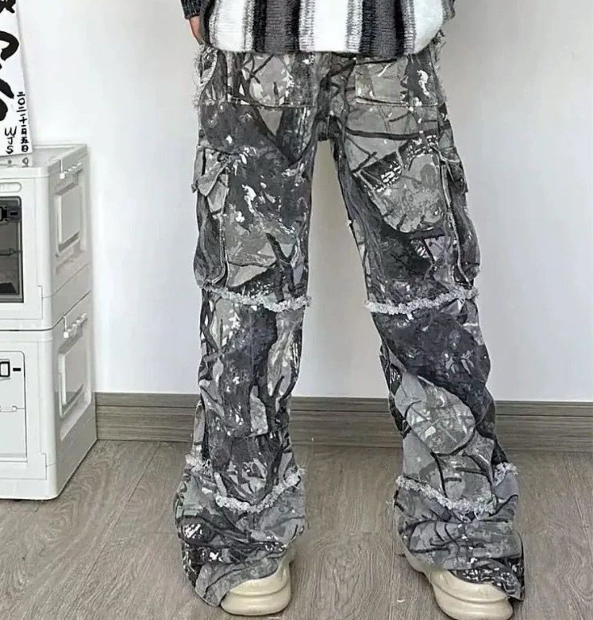 Japanese Brand Flared Camo Jeans Cargo Pants Size US 30 / EU 46 - 5 Thumbnail