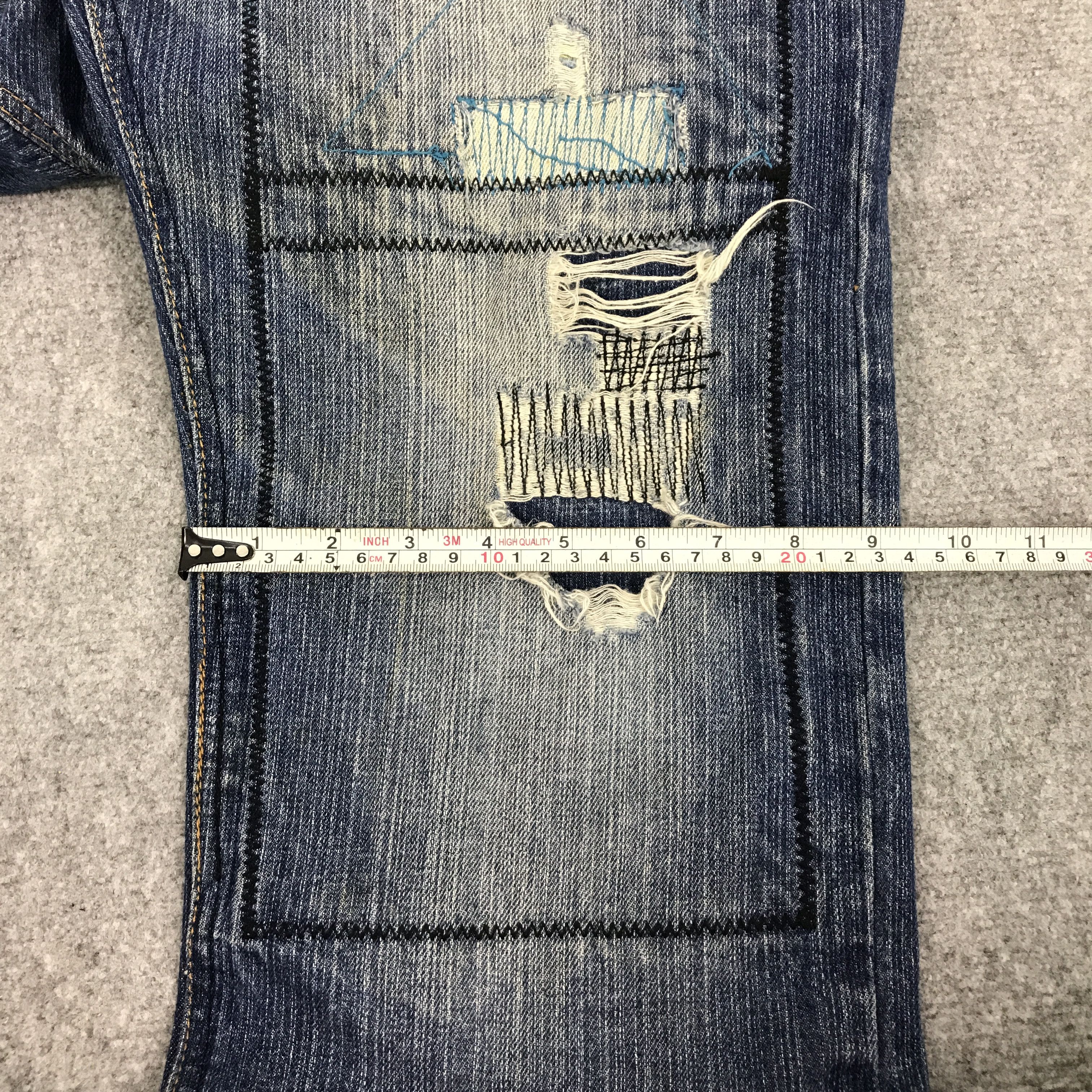 Japanese Brand decomp Baggy patchwork style denim jean Size US 31 - 6 Thumbnail