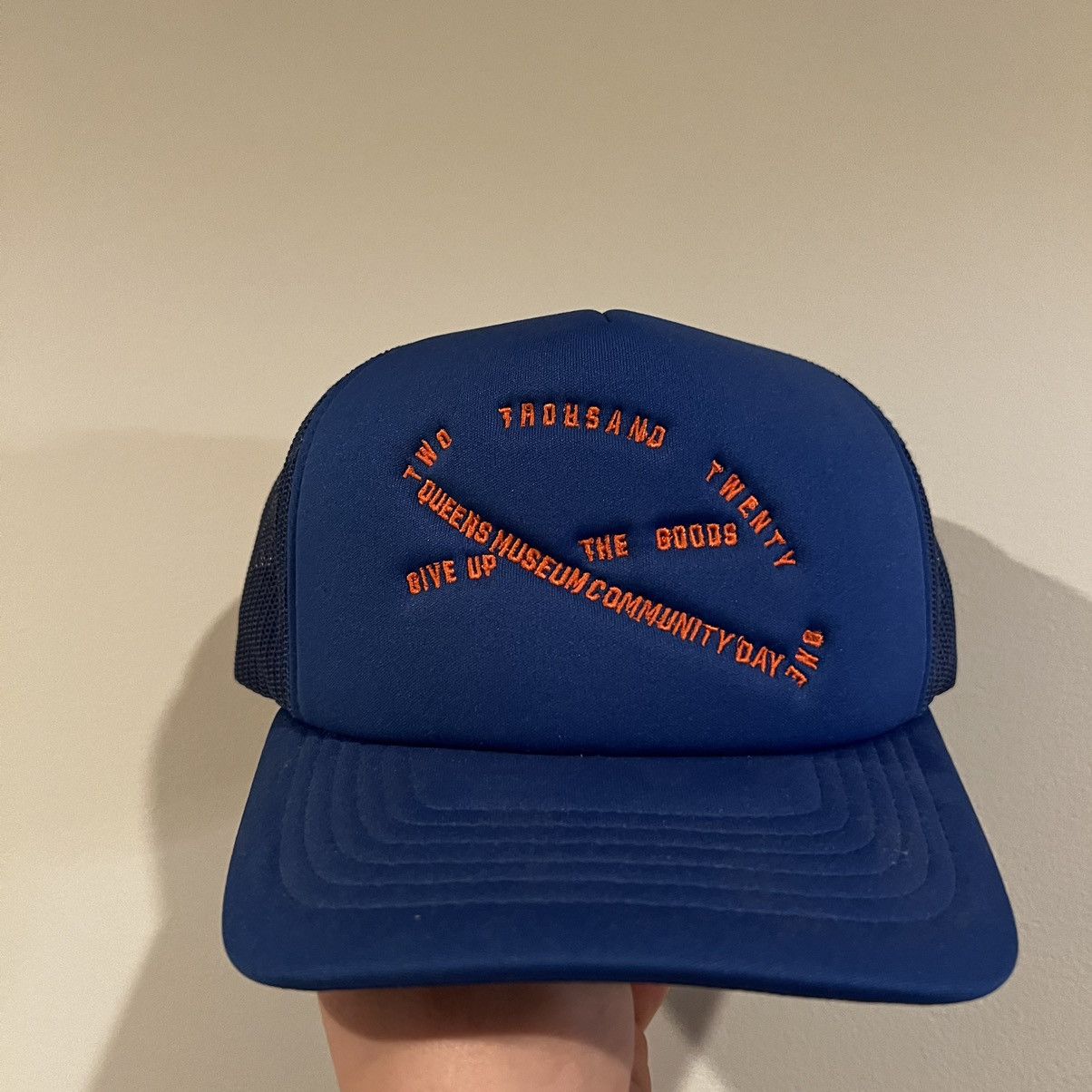 image of Denim Tears Queens Garden Community Day Snapback Hat in Blue, Men's