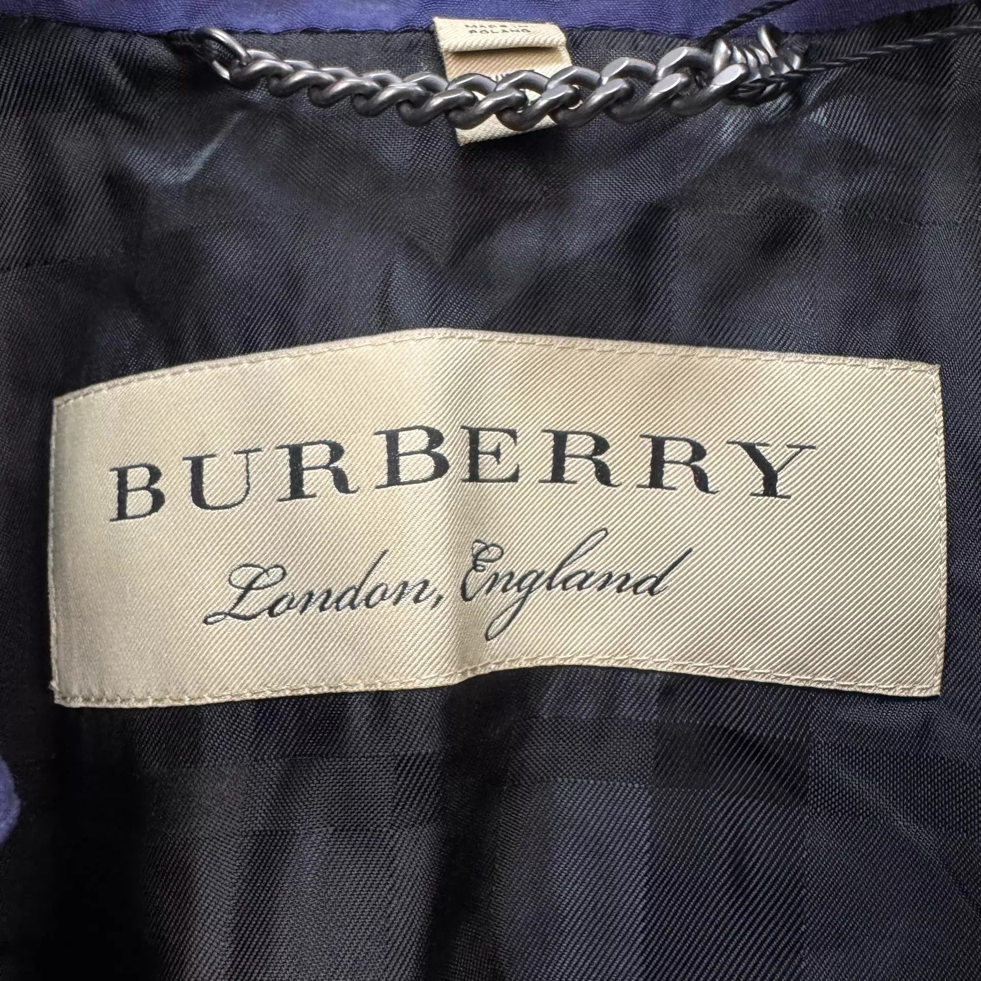 Burberry Burberry Navy Blue Silk Trench Coat UK6 98 New Size XS / US 0-2 / IT 36-38 - 5 Thumbnail