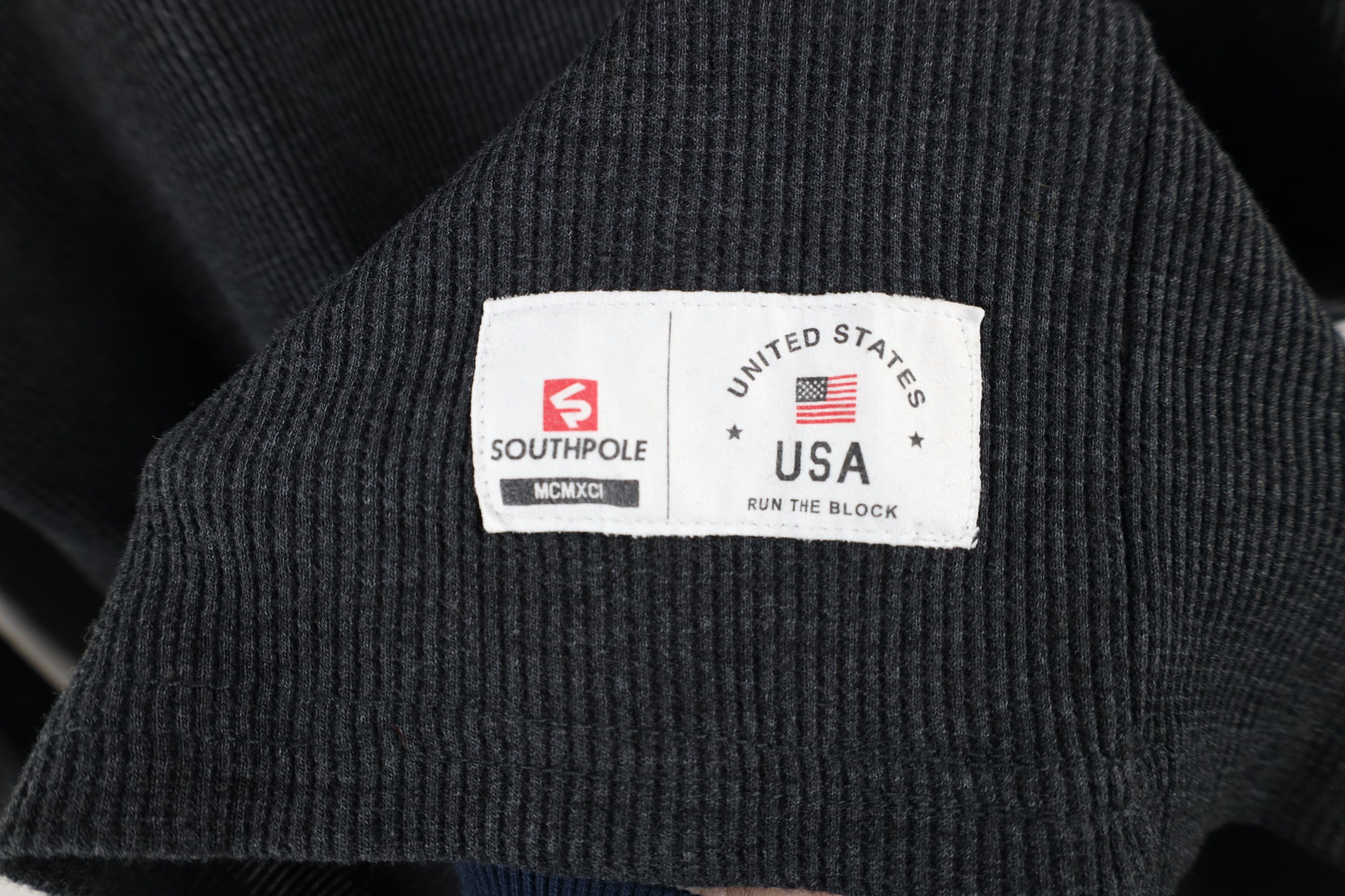 Southpole × Vintage Vintage Southpole Waffle Knit Long Sleeve T-Shirt Gray Size US L / EU 52-54 / 3 - 5 Thumbnail