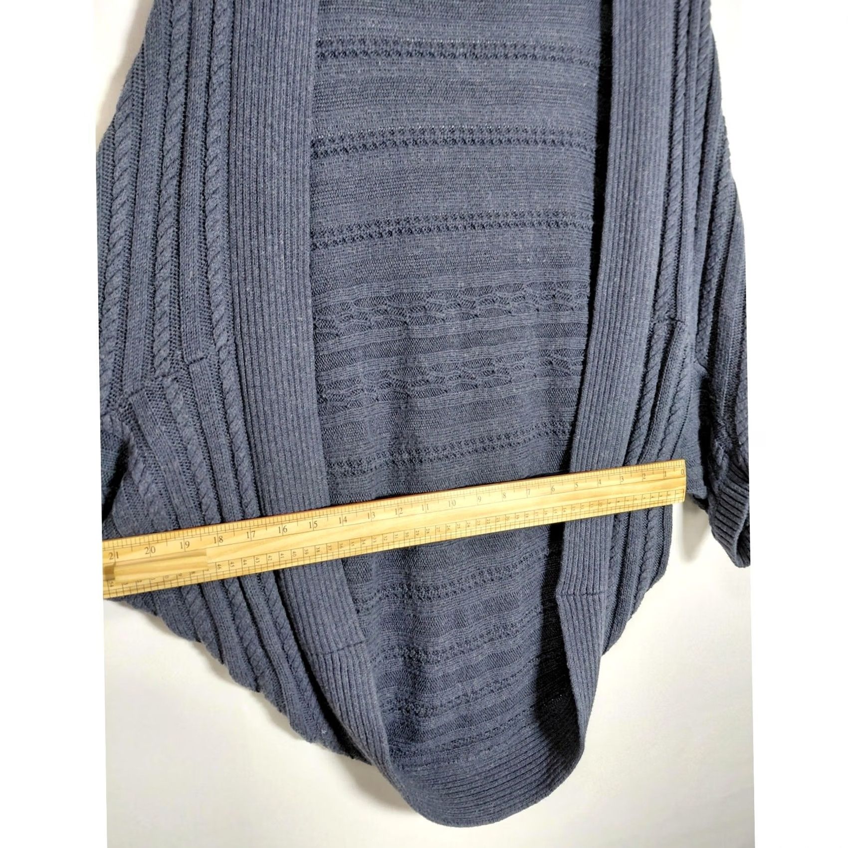 Banana Republic BANANA REPUBLIC Cardigan Adult M Blue Cotton Wool Blend Knit Long Sleeve Solid Casual Travel Size M / US 6-8 / IT 42-44 - 7 Thumbnail