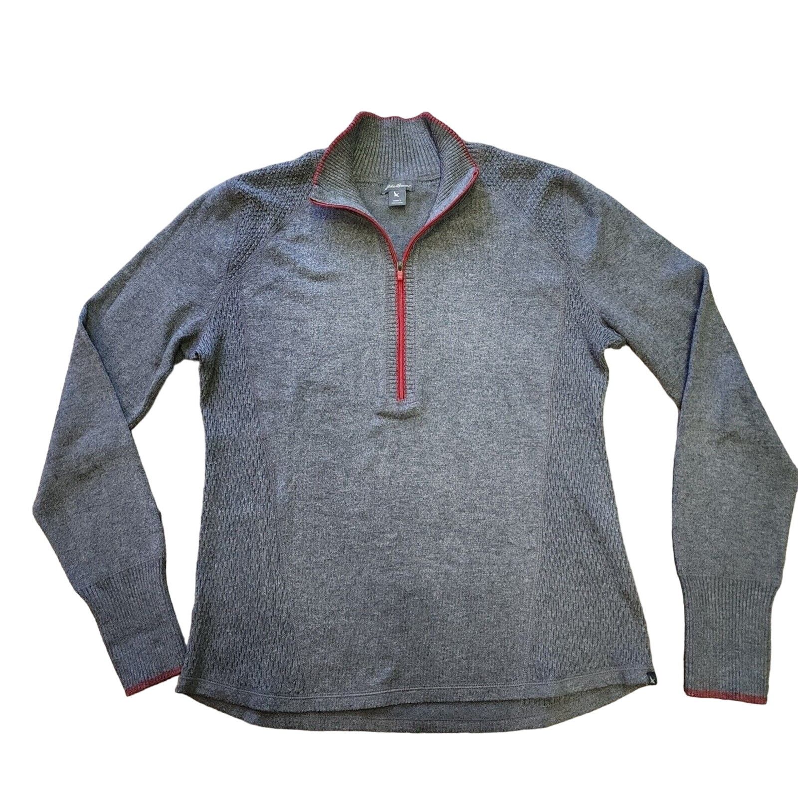 Eddie Bauer Eddie Bauer Women's L Gray Red 1/2 Zip Jogger Vilofit Size L / US 10 / IT 46 - 1 Thumbnail