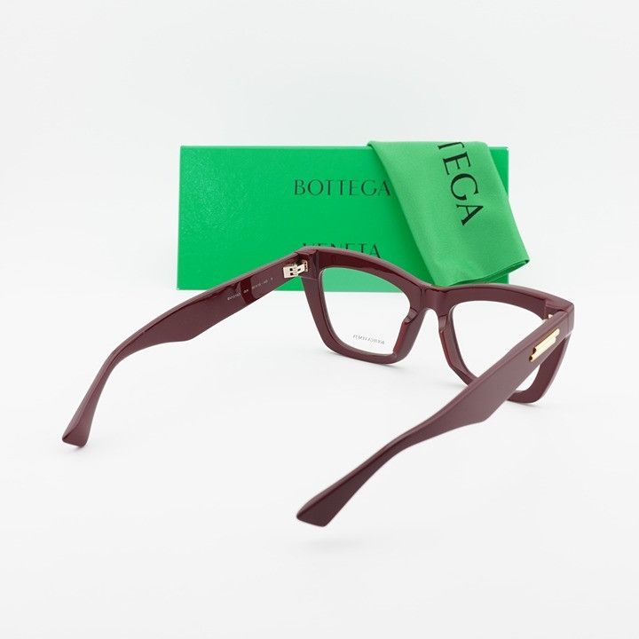 Bottega Veneta Bottega Veneta BV1215O 004 Eyeglasses Burgundy 50mm Cat Eye Size ONE SIZE - 11 Thumbnail