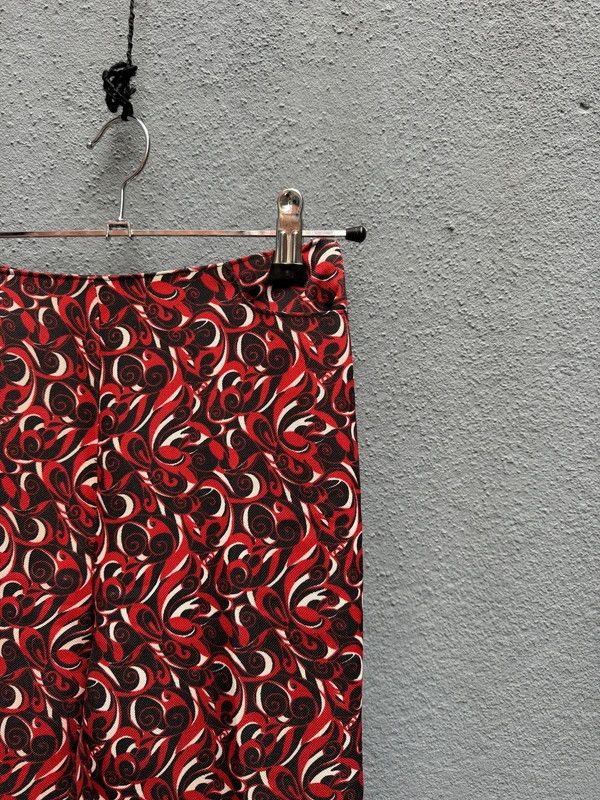 Miu Miu AW00 Abstract Floral Print Flared Pants Size 24" / US 00 / IT 34 - 4 Thumbnail