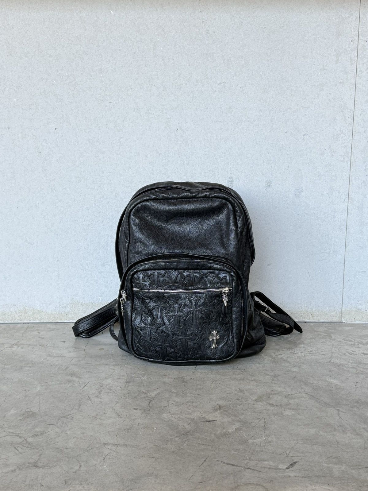 Chrome Hearts 7th Grade Cross Patched Leather Backpack Size ONE SIZE - 1 Thumbnail