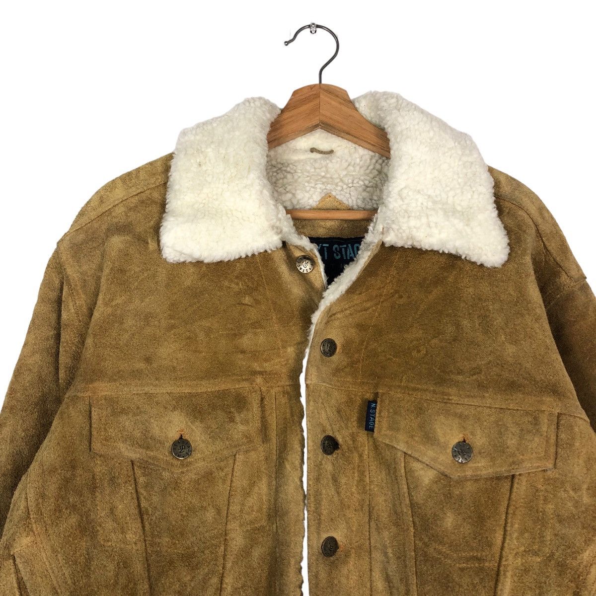 Issey Miyake 🔥Vintage Cropped Biker Leather Jacket Next Stage Sherpa Size US M / EU 48-50 / 2 - 3 Thumbnail