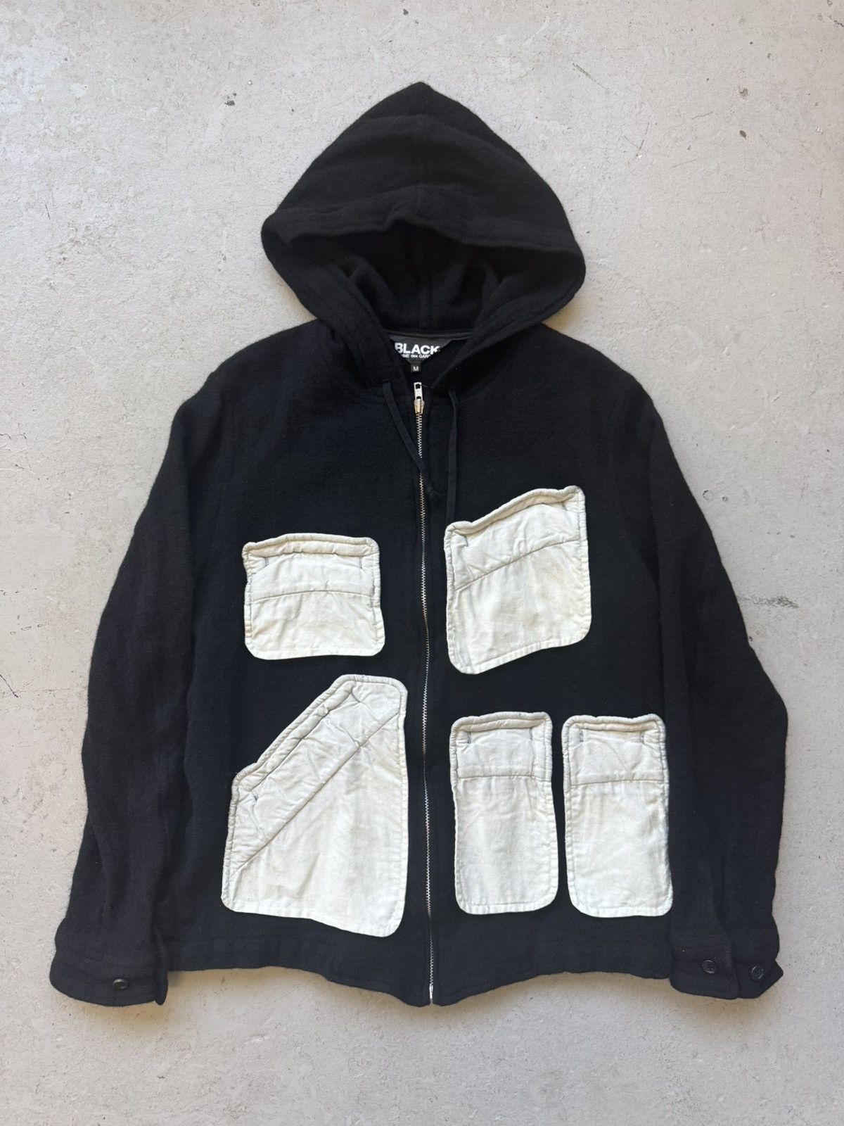 Comme des Garcons Black Comme Des Garcons Black Zip Up Hoodie Size US M / EU 48-50 / 2 - 1 Thumbnail