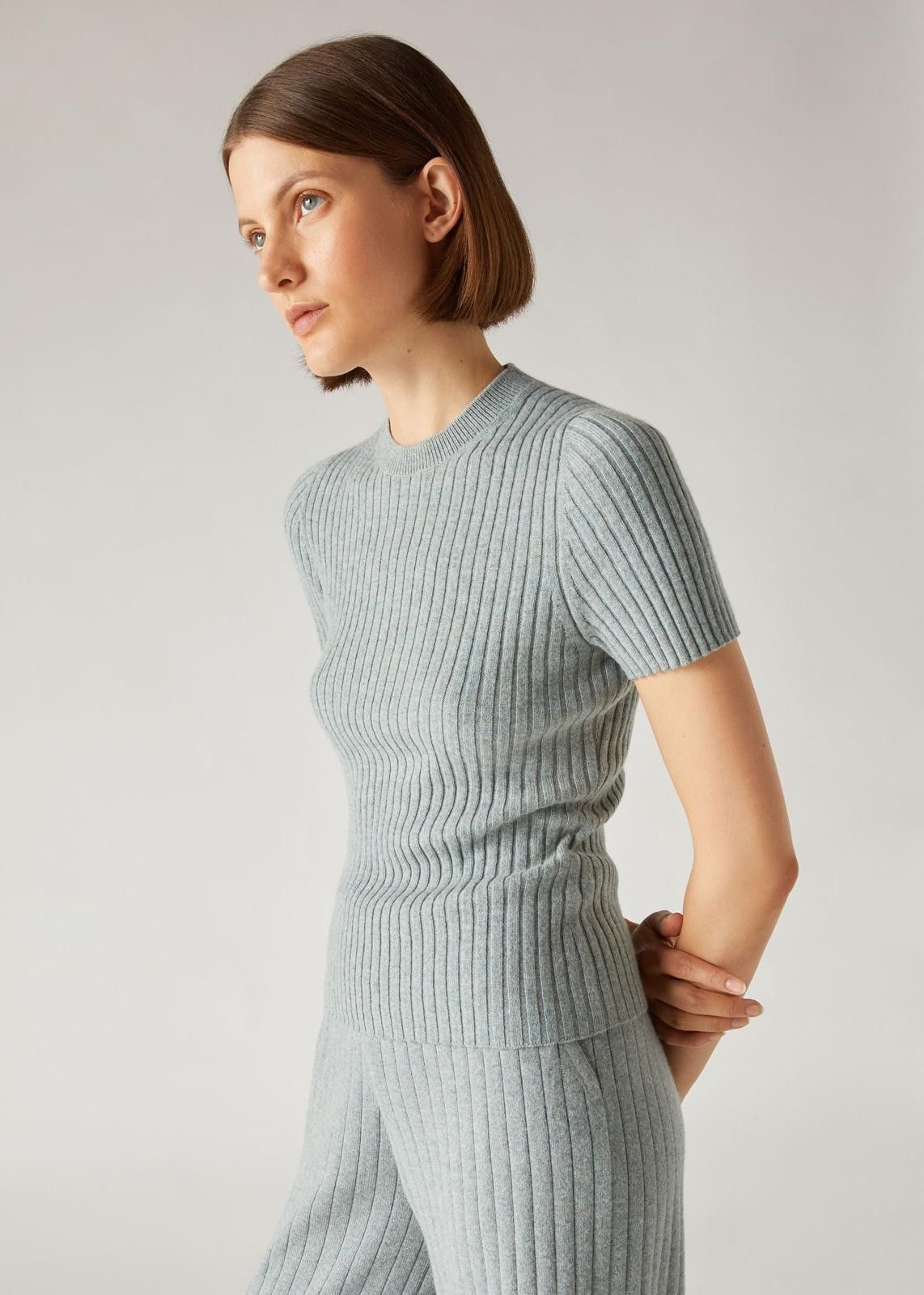Loro Piana o1srvl11e1125 FAM7865 Lago Sirio Short Sleeve Sweater Size L / US 10 / IT 46 - 2 Thumbnail