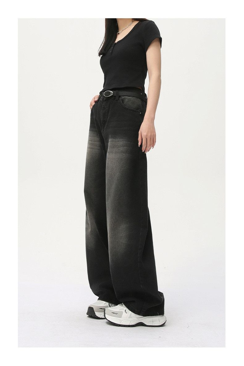 Japanese Brand × Jean Japanese distressed wide-leg scimitar all-match washed jeans Size US 32 / EU 48 - 4 Thumbnail