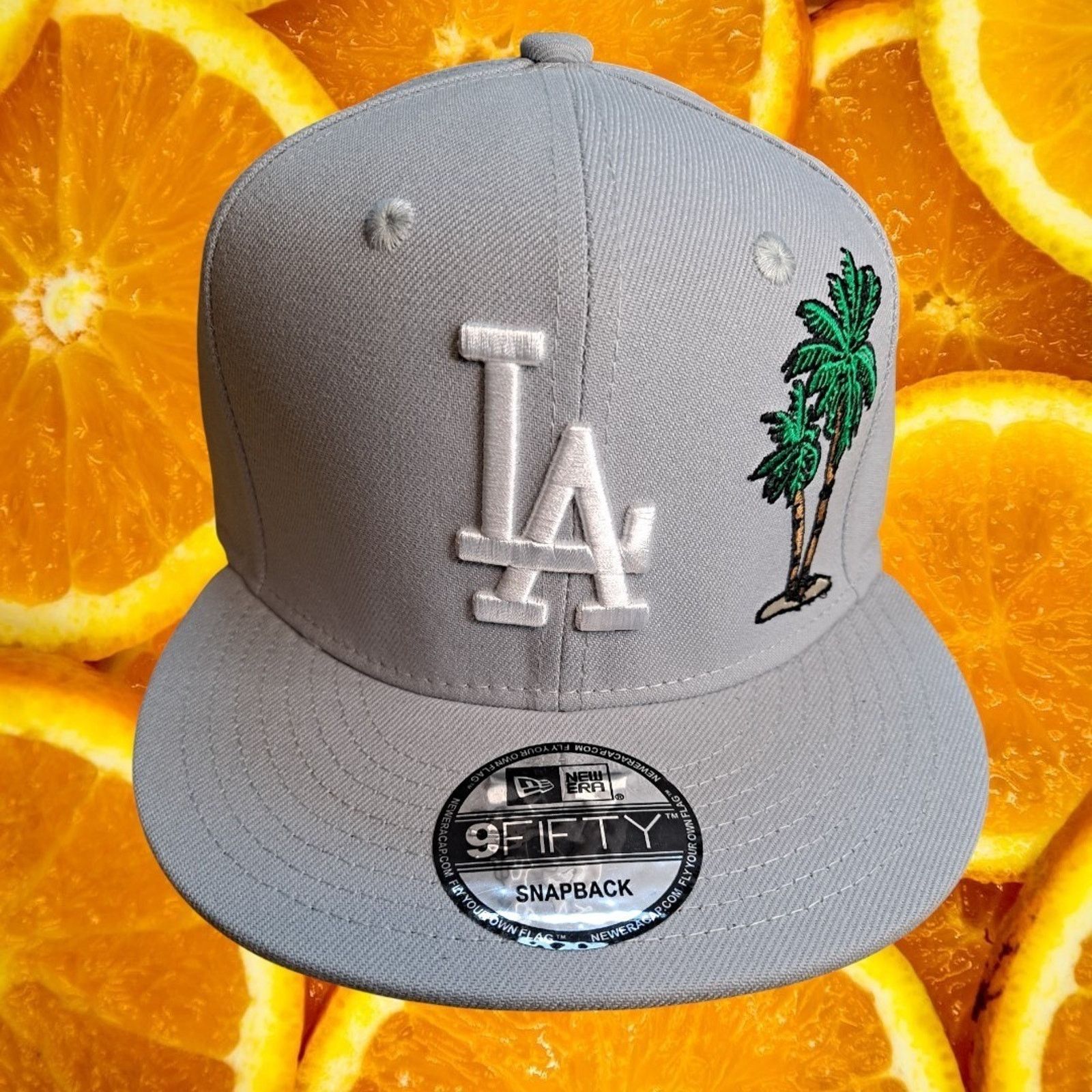 New Era New Era 9FIFTY LA Dodgers Gray Palm Tree Taco Snapback Hat Size ONE SIZE - 1 Thumbnail