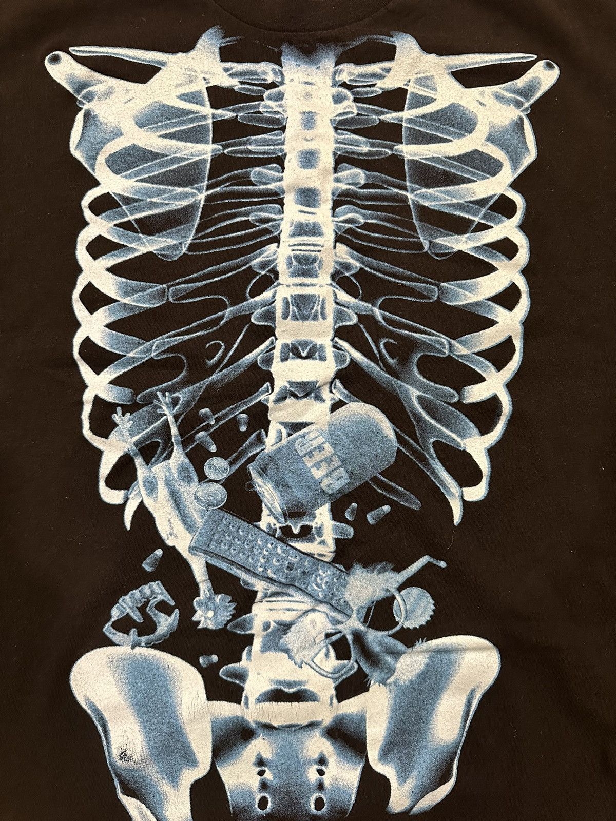 Vintage Vintage X-Ray Human Bones Beer Black Short Sleeve Tee Size US L / EU 52-54 / 3 - 5 Thumbnail