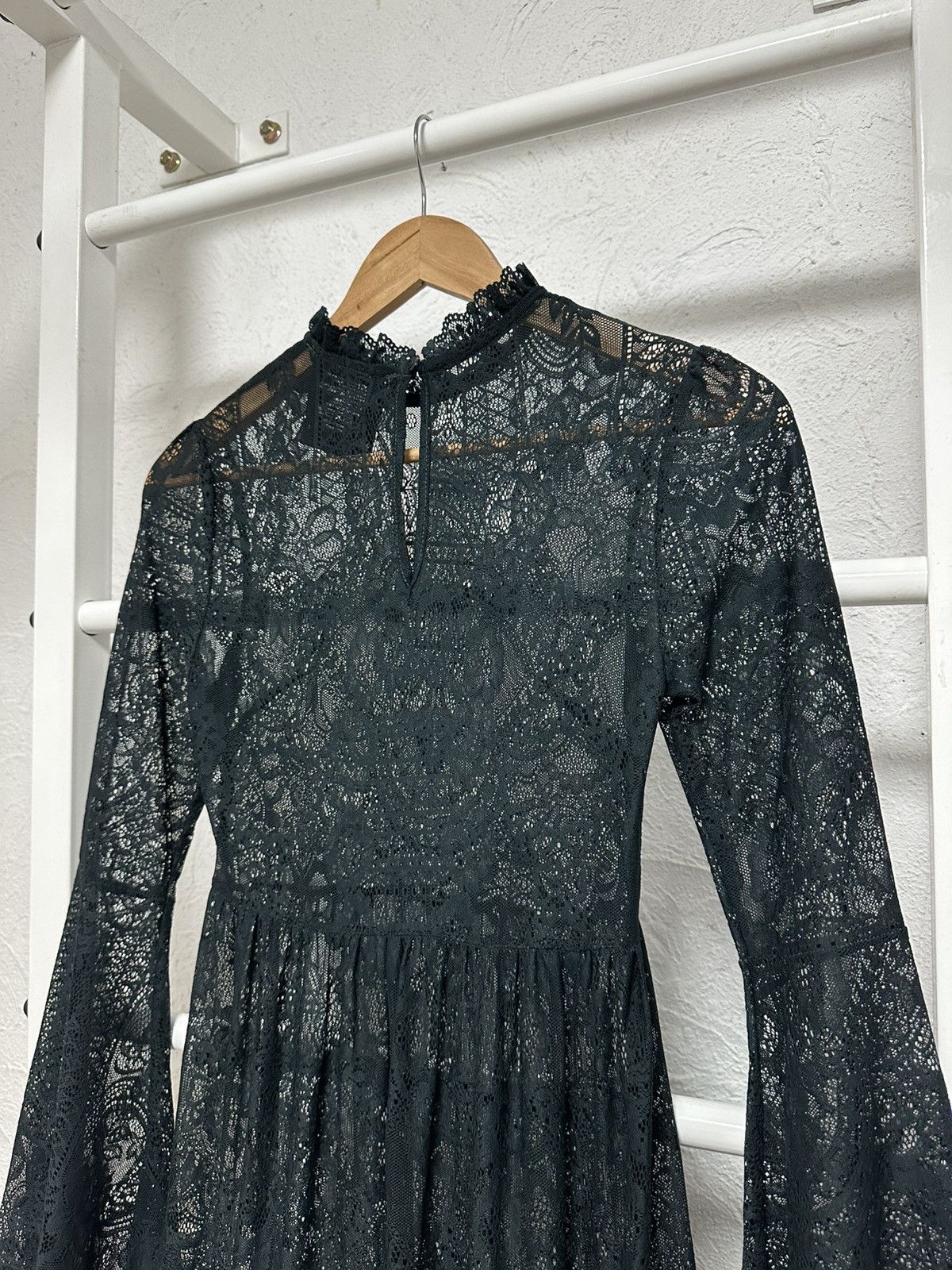 Killstar Killstar Lace Maxi Dress XS Vintage 90s Gothic Rock Style Size XS / US 0-2 / IT 36-38 - 2 Thumbnail